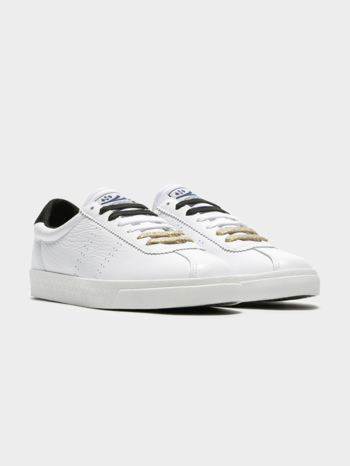 Unisex 2843 Clubs Comfleasueu Sneakers in White &amp; Black