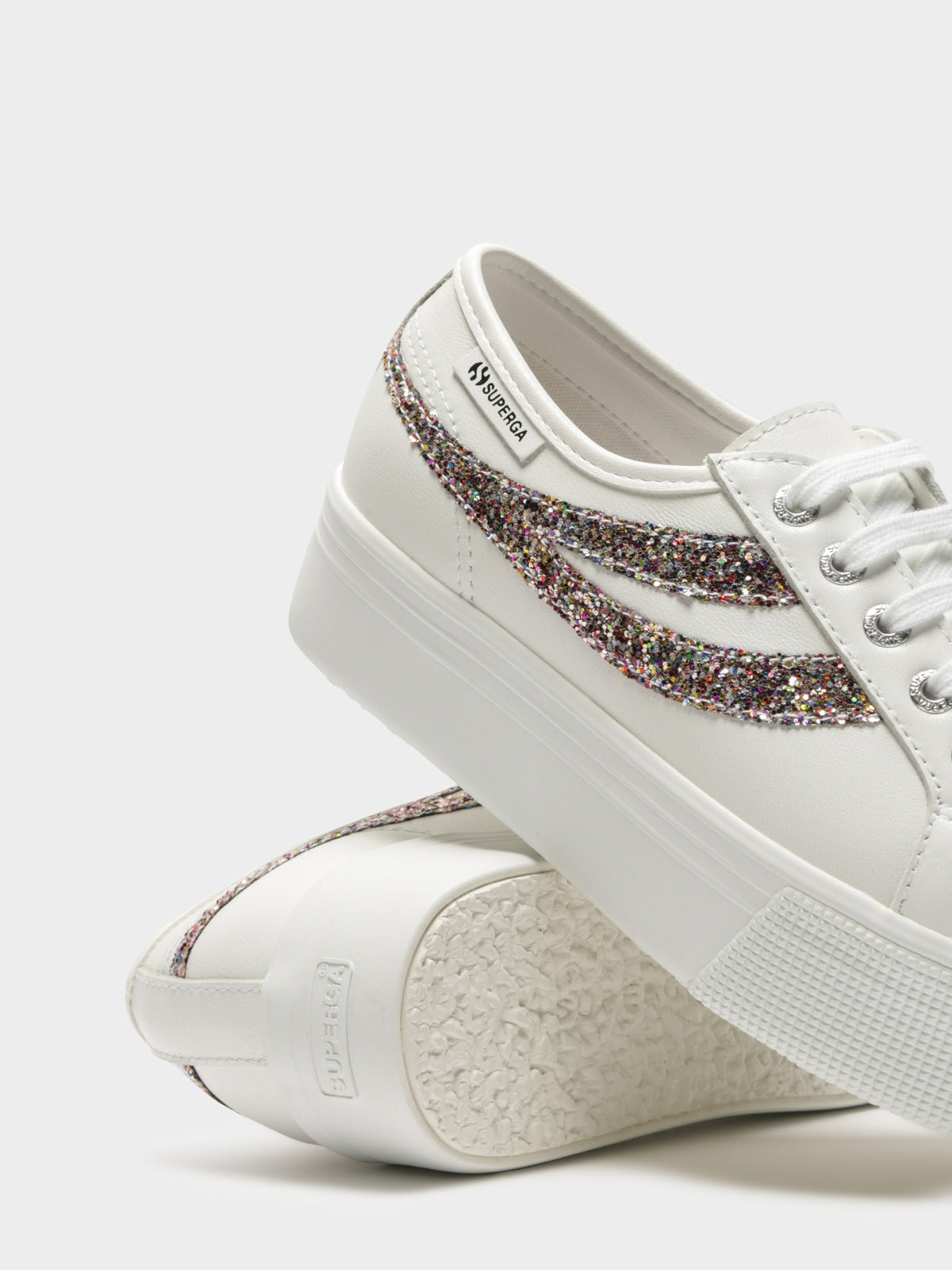 2790 Leanappa Glitter Sneaker in White