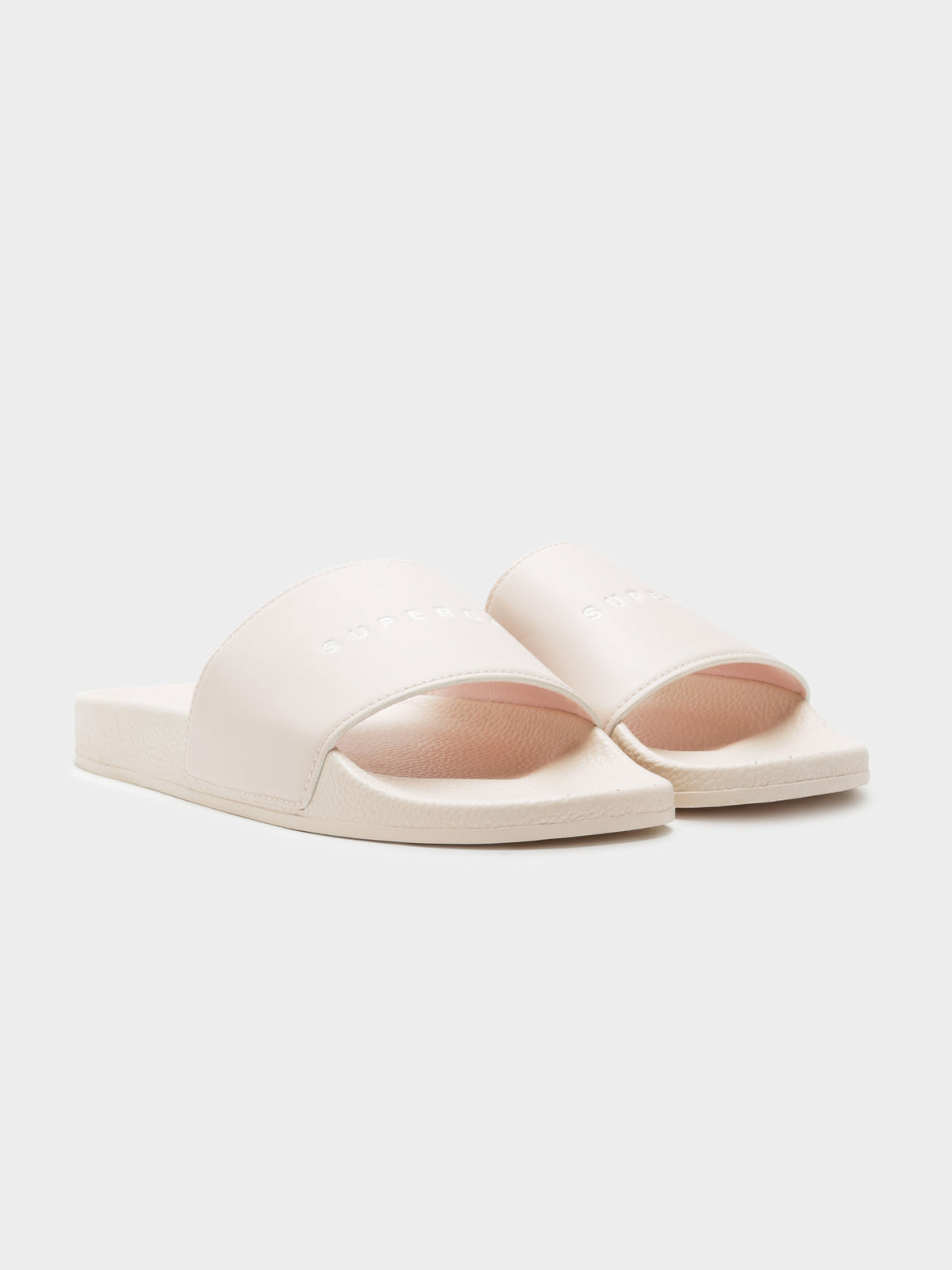 Womens 1908 Polysoft Slides in Pink &amp; White