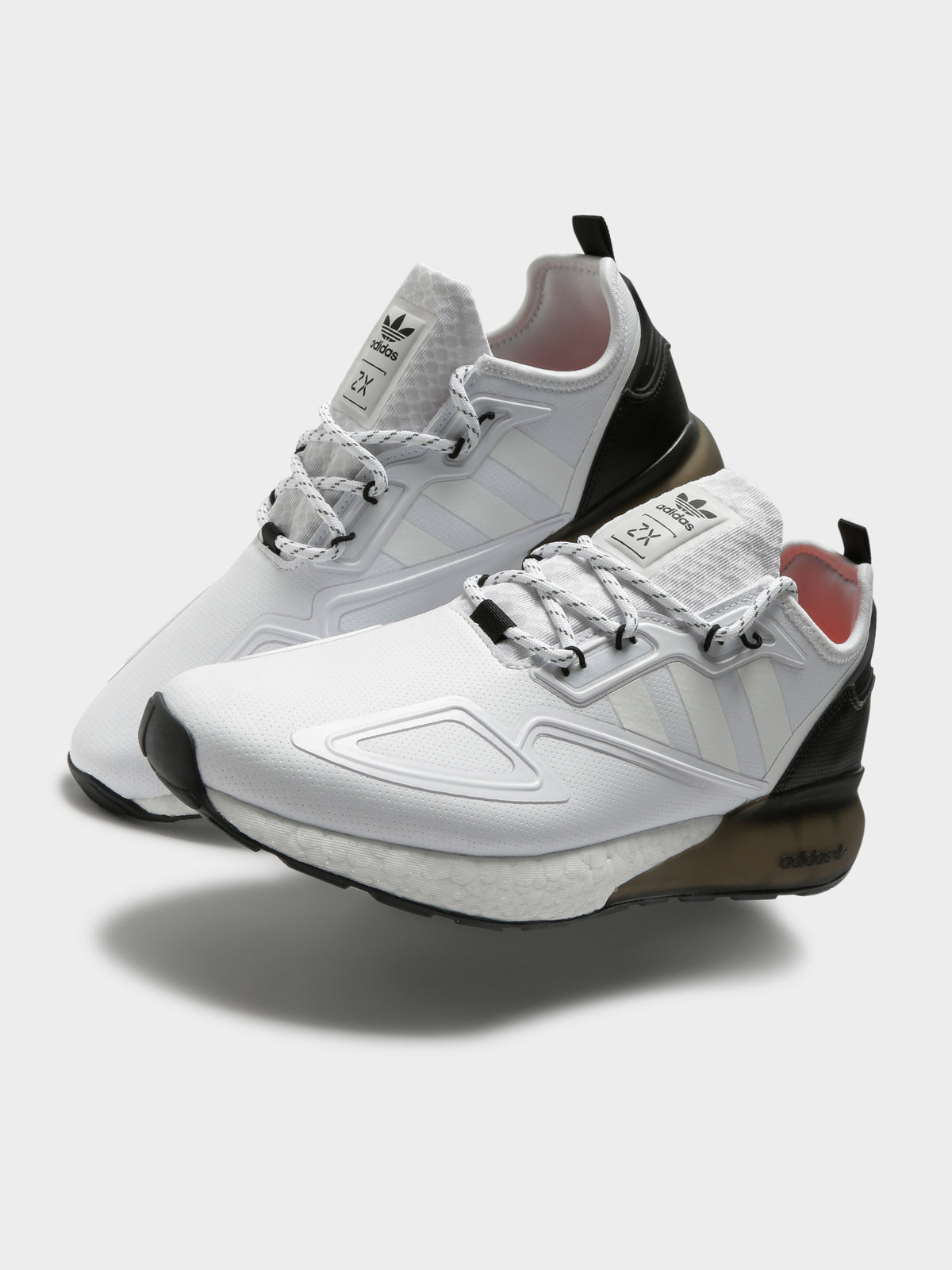 Unisex ZX 2K Boost Sneakers in Cloud White &amp; Core Black