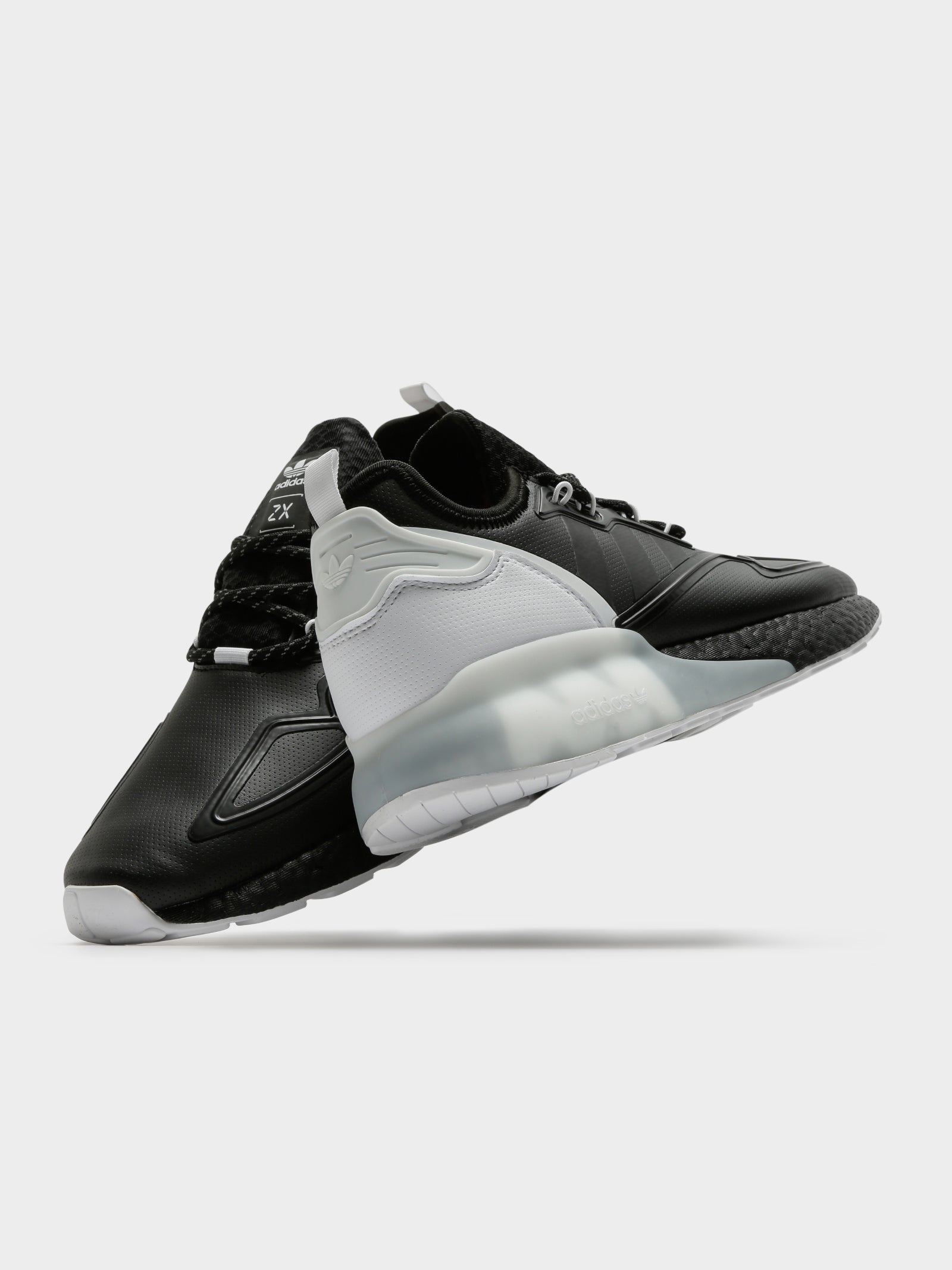 Adidas Unisex ZX 2K Boost Sneakers Black/White | Glue Store