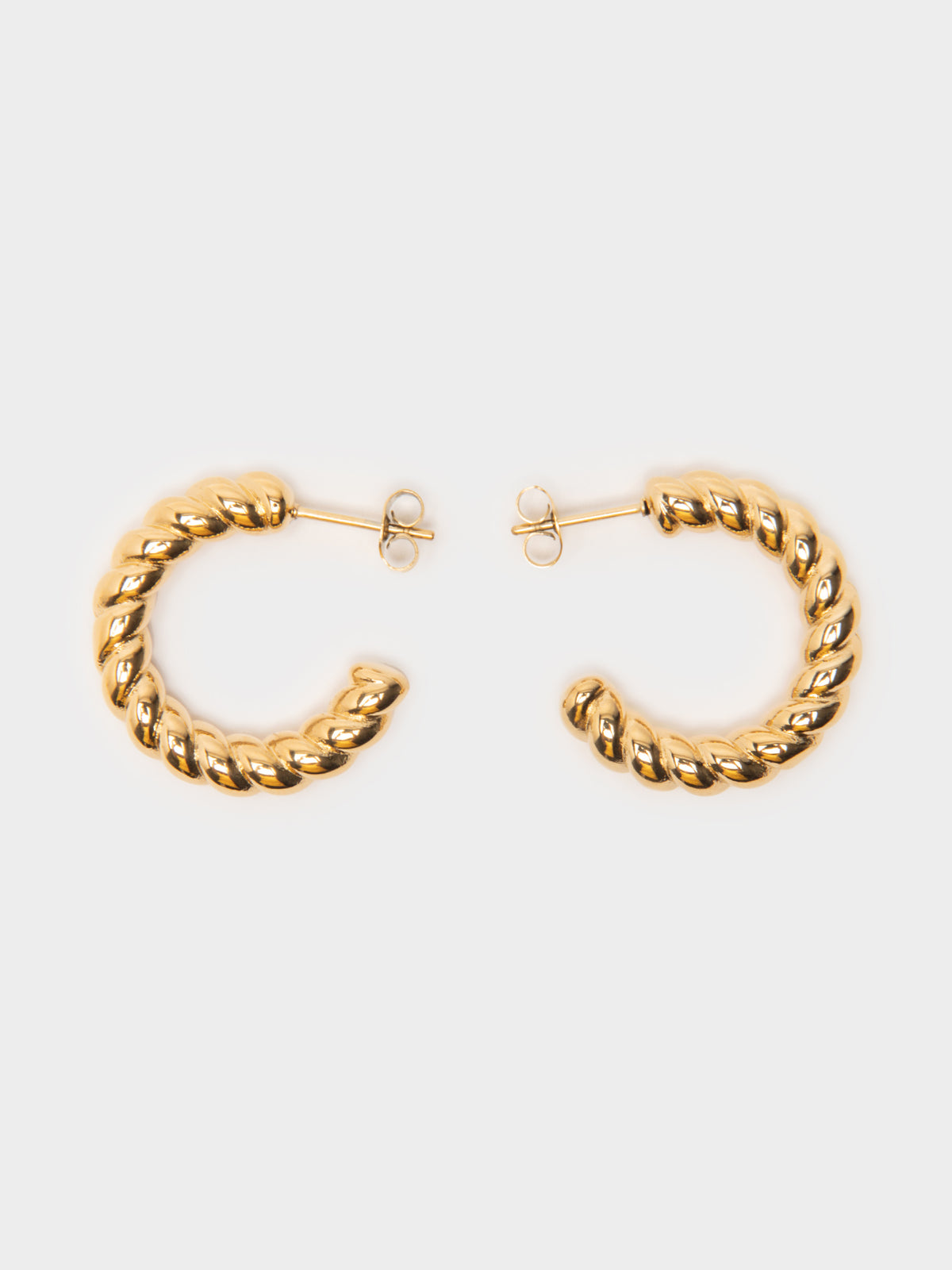 Samara 18K Gold Twisted Hoop Earrings