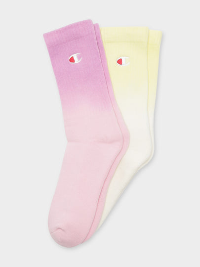 Ombre Crew Socks 2pk