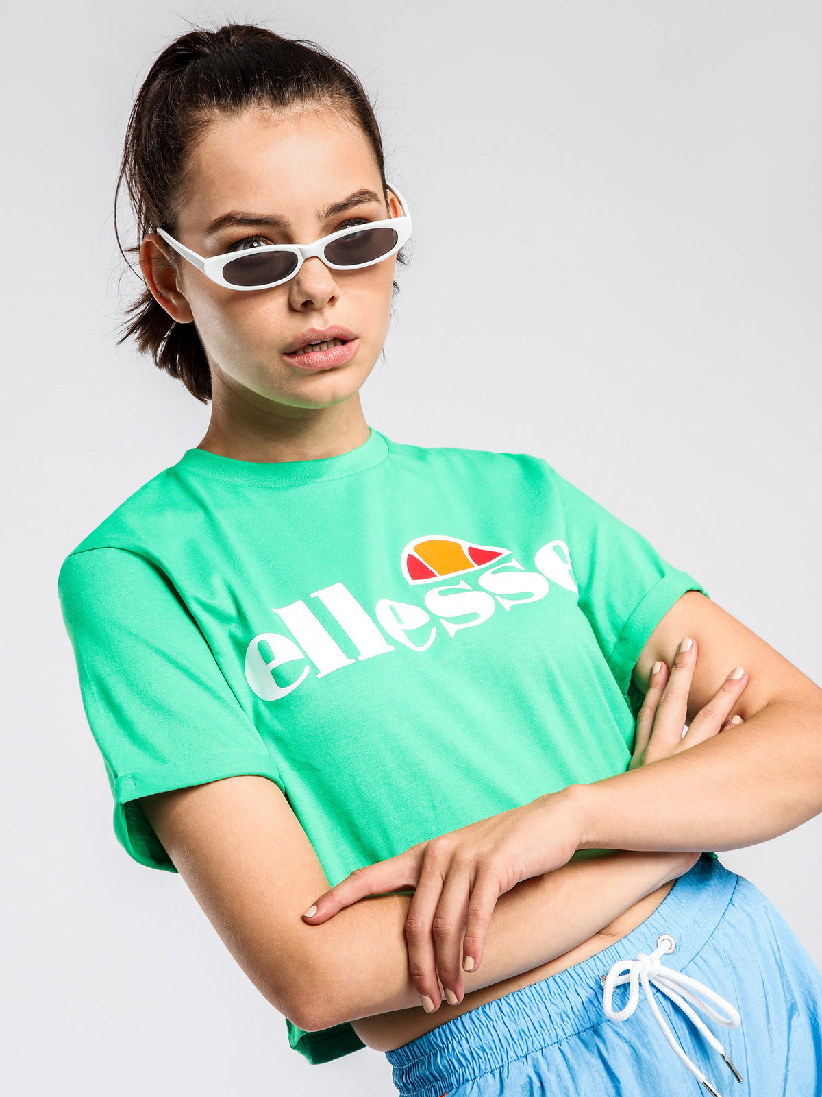 Alberta Cropped T-Shirt in Green