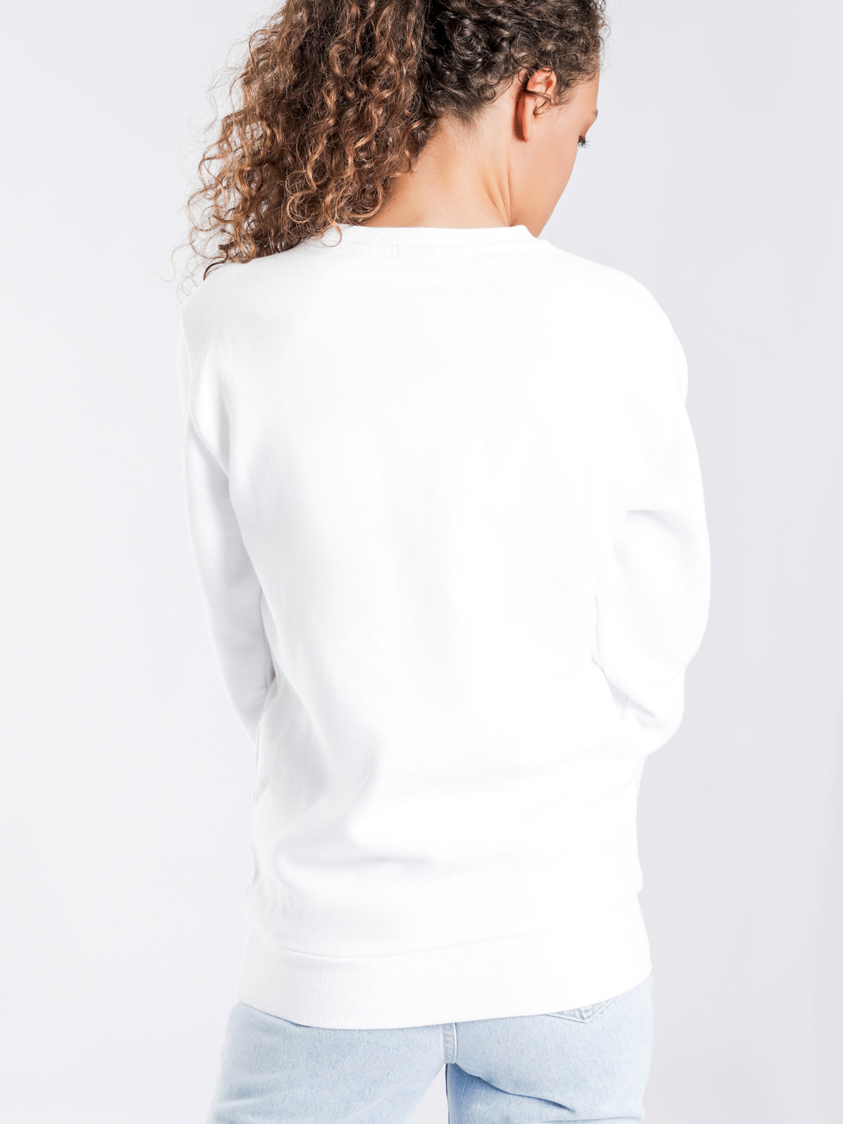 Agata Crew Sweater in White