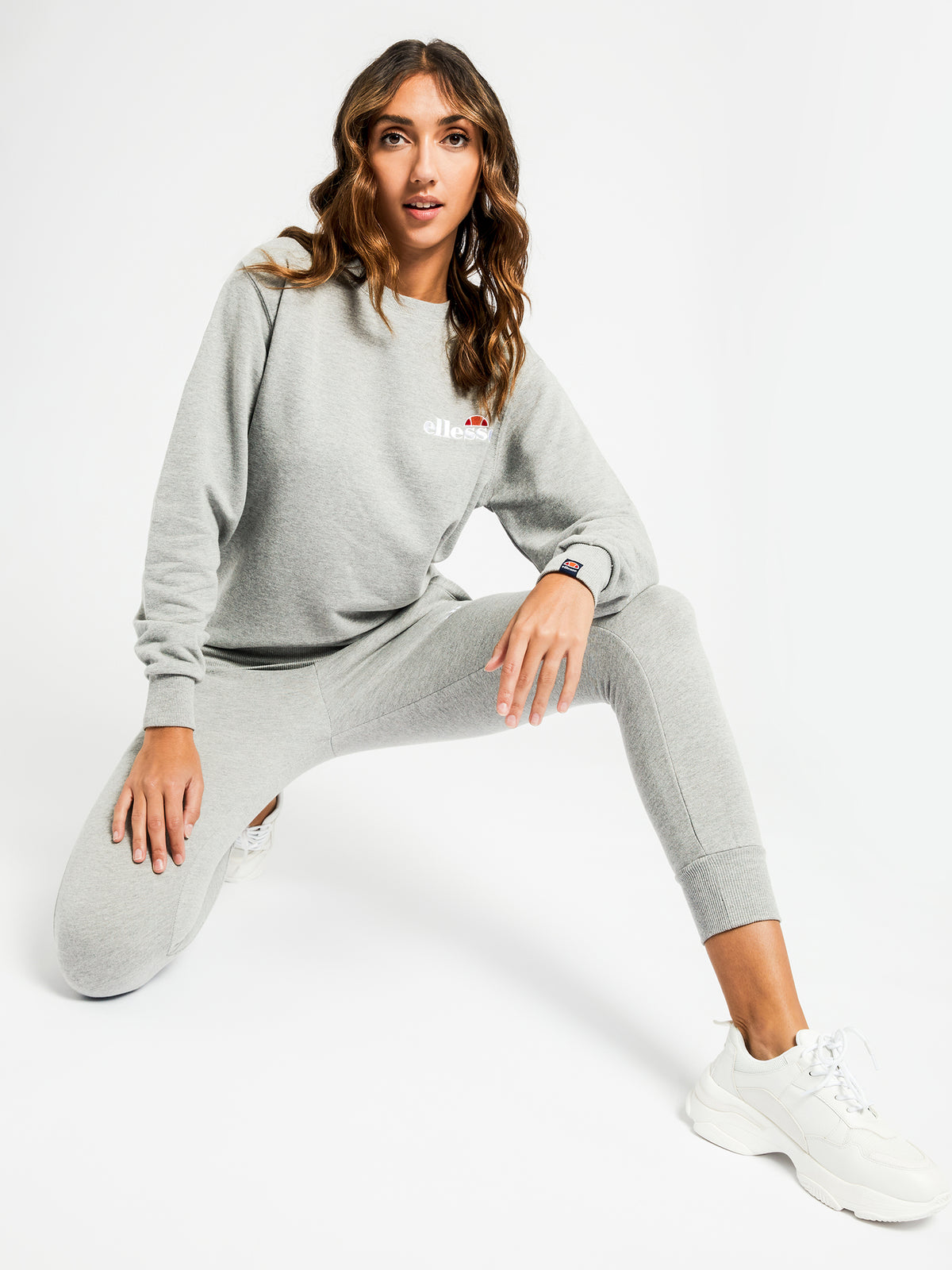 Triome Crew Sweater in Grey Marle