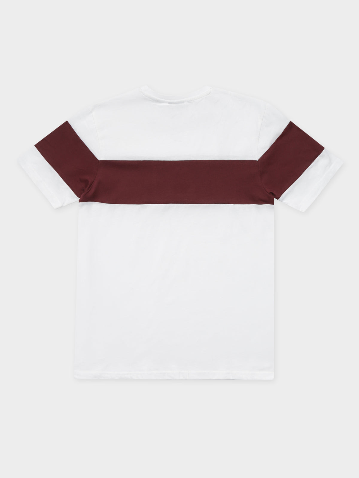 Nossa T-Shirt in White &amp; Burgundy