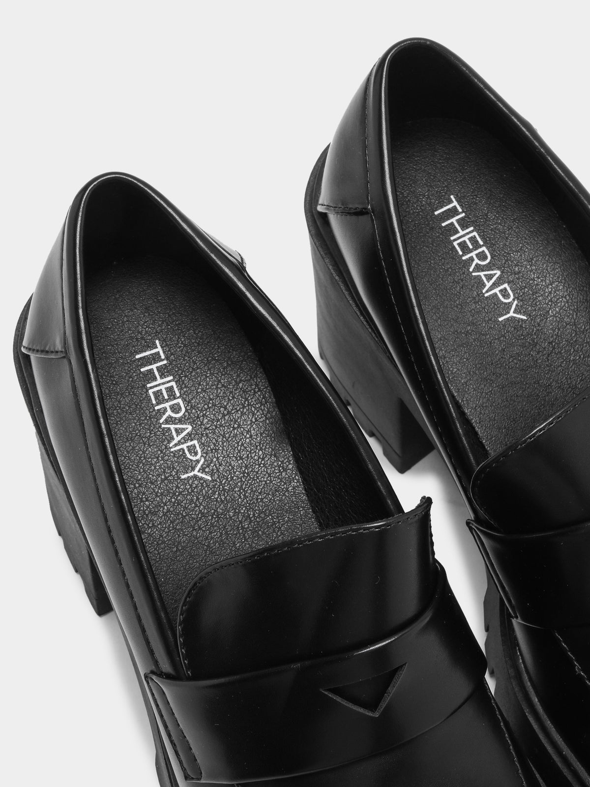 Womens Prompt Heeled Loafers in Black