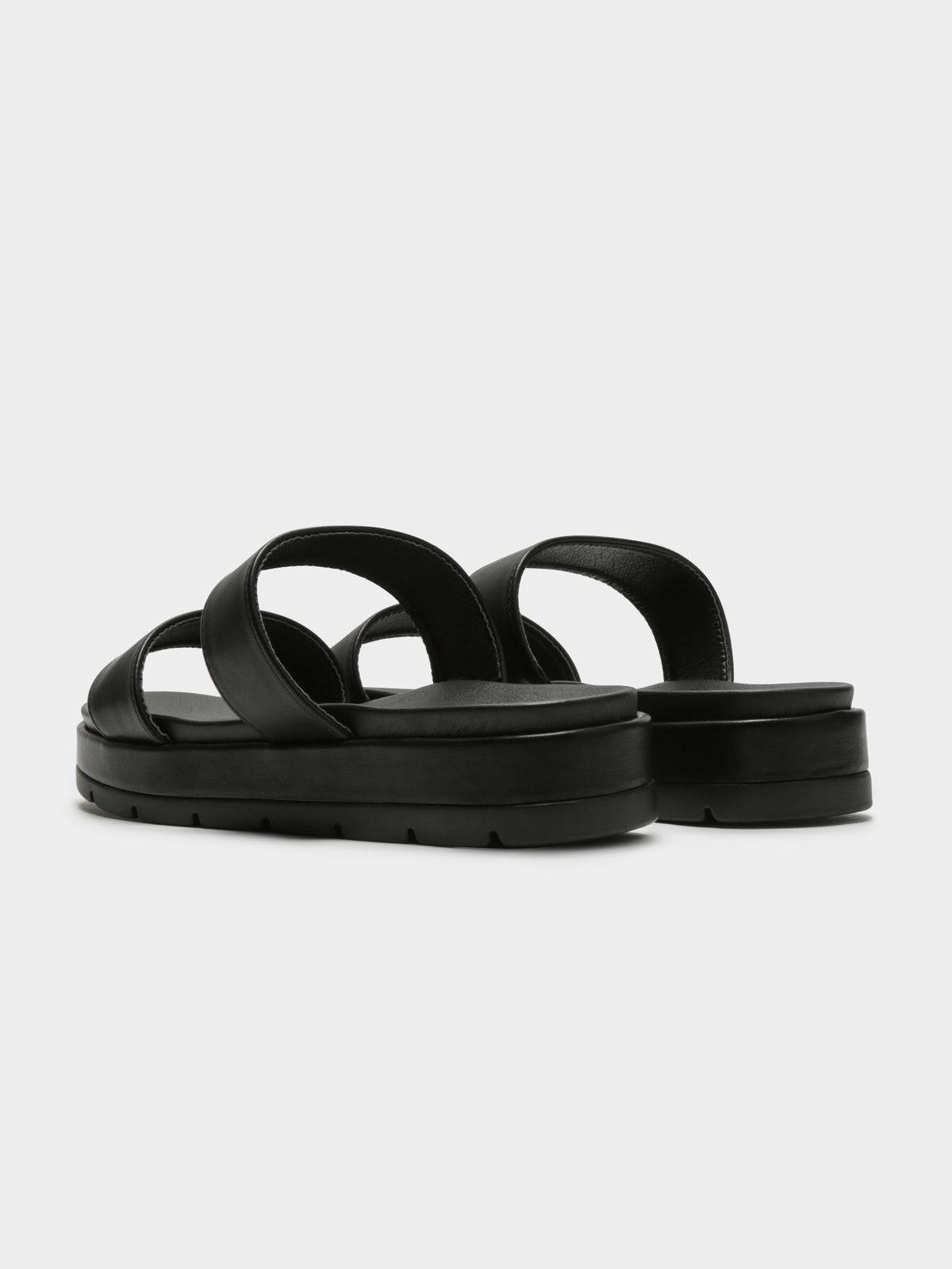 Womens Slidin&#39; Platform Sandals in Black