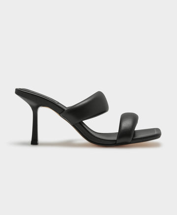 Womens Dolla Stiletto Heel Sandals in Black