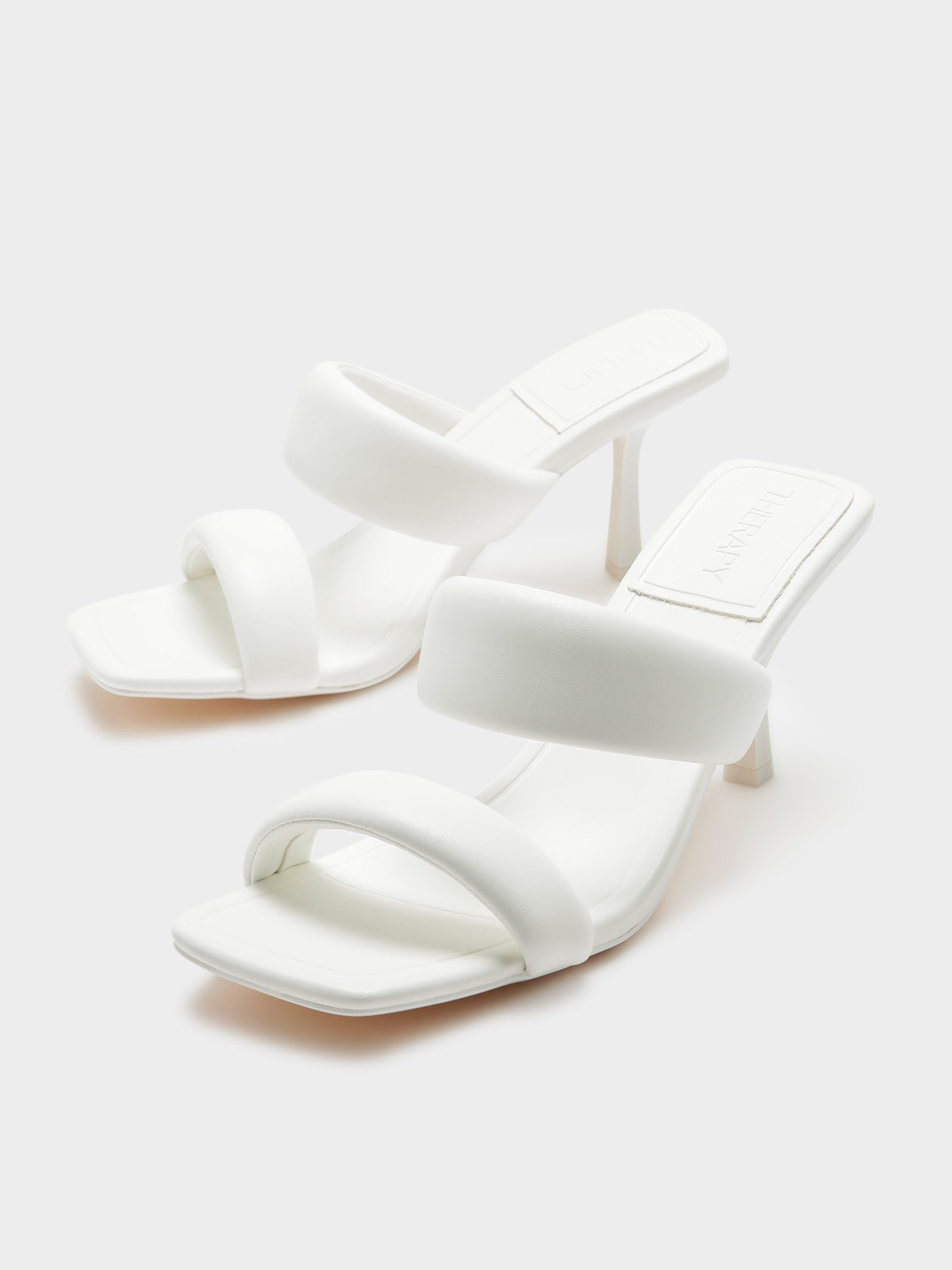 Womens Dolla Stiletto Heel Sandals in White