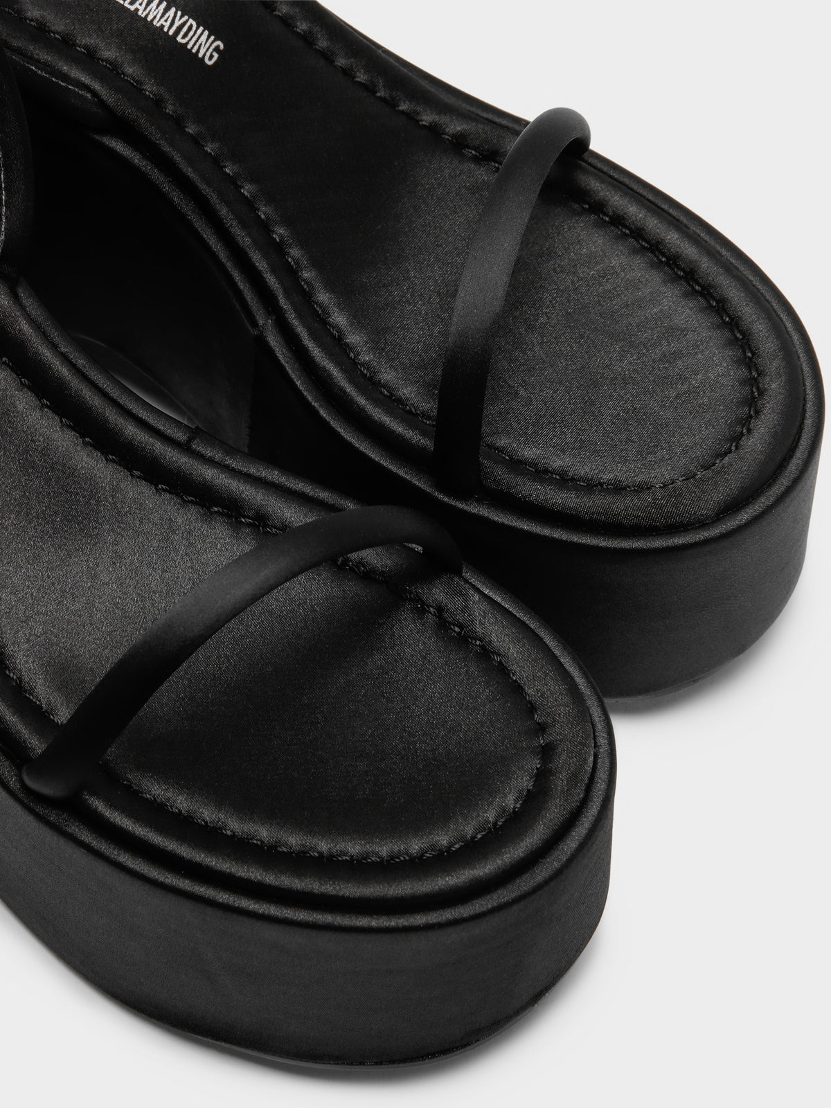 Womens Ella May Ding Elevate Platform Sandals in Black