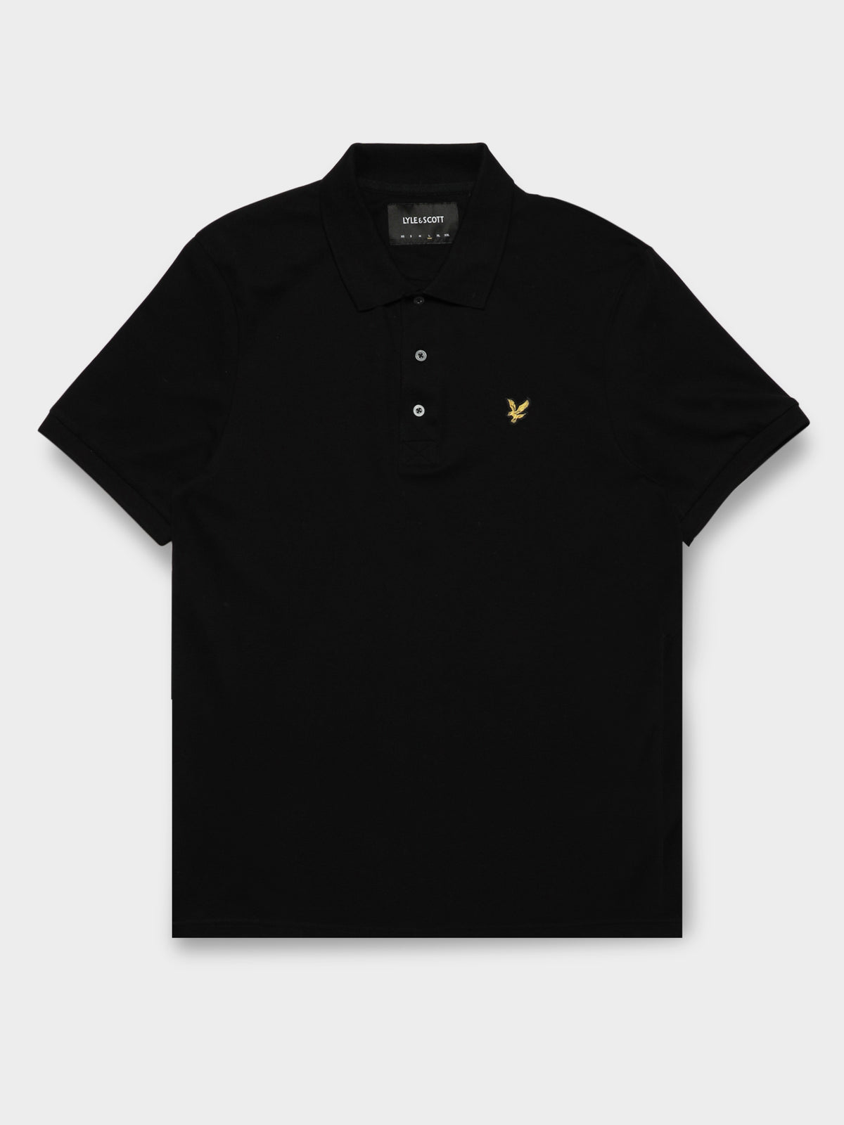 Plain Polo Shirt in Black