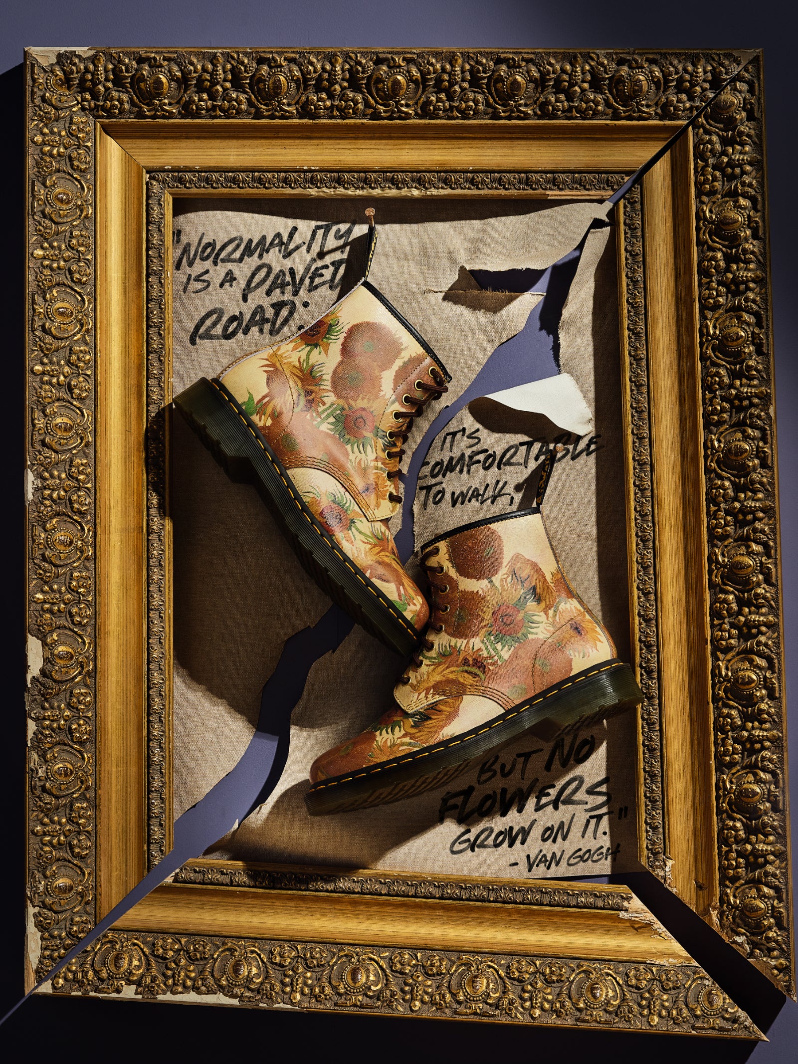 Unisex Dr Martens x National Gallery Gough Sunflower 1460 Boots