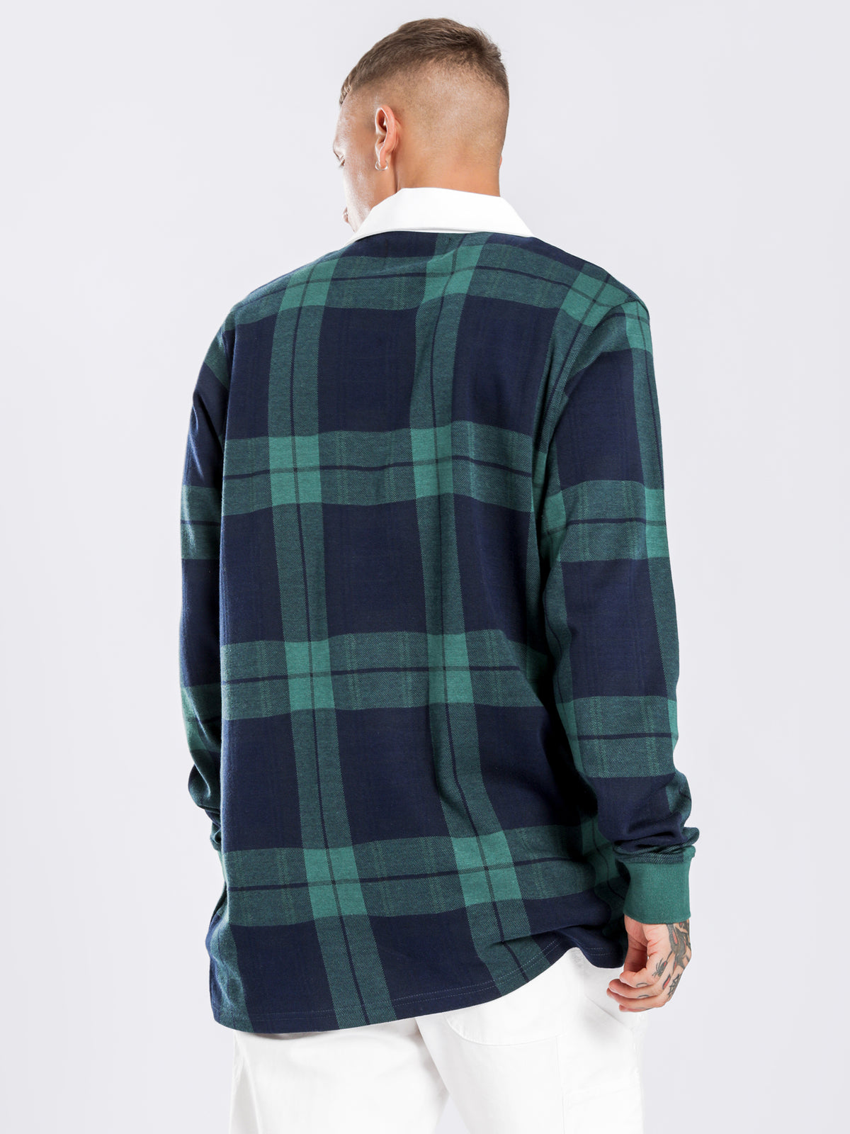June Jacquard Rugby Shirt in Green