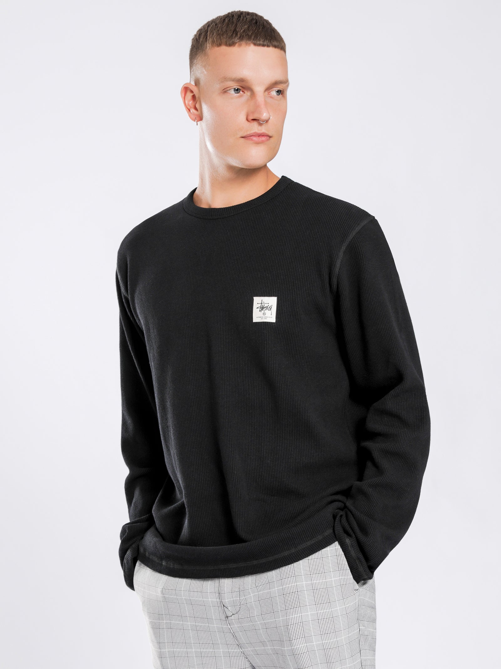 Waffle Long Sleeve Crew