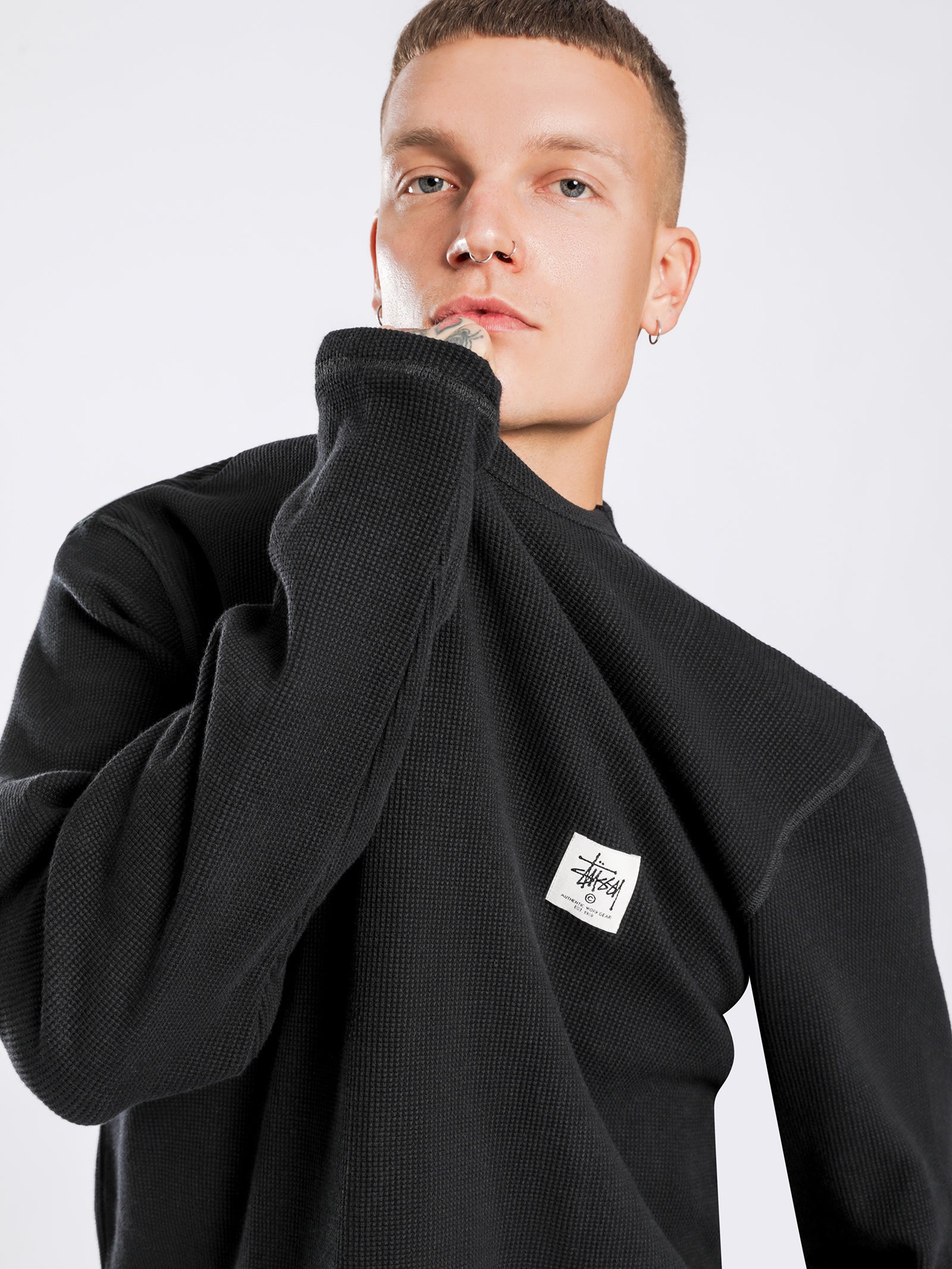 Waffle Long Sleeve Crew