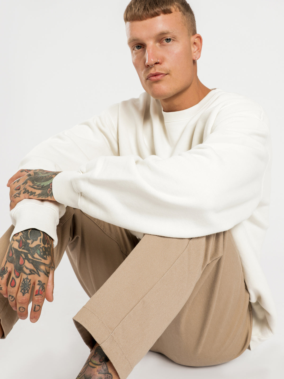 Stussy Stock International Crew | White
