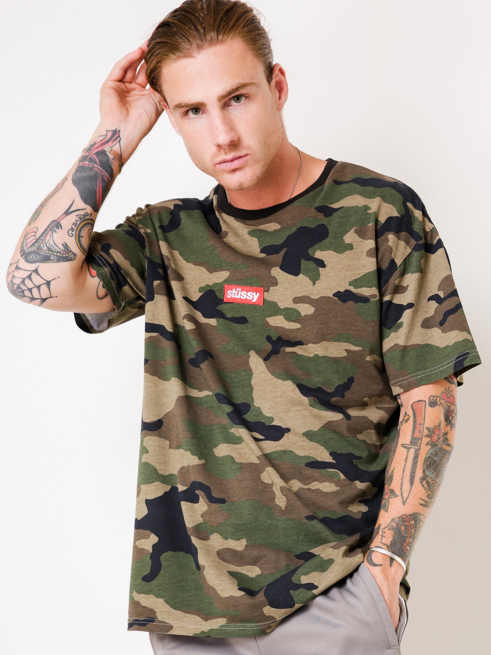 Boxed Italic Short Sleeve T-Shirt