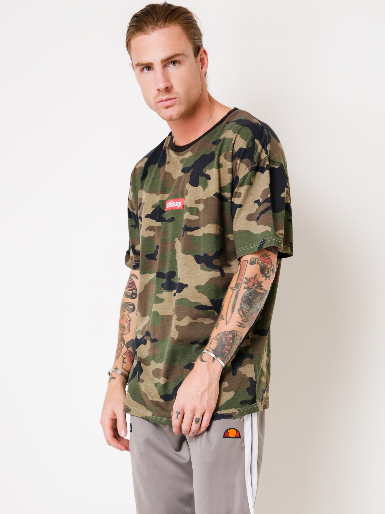 Boxed Italic Short Sleeve T-Shirt