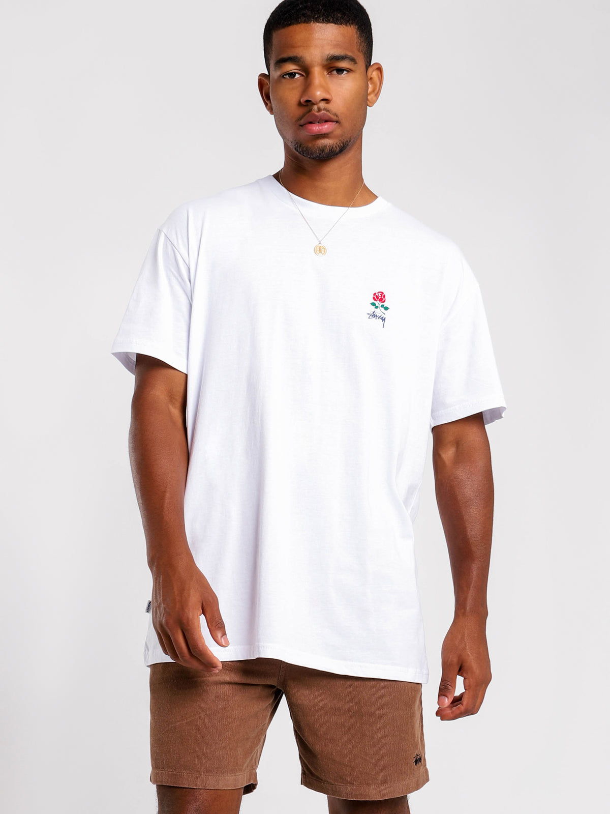 Brooklyn Rose Short Sleeve T-Shirt in White