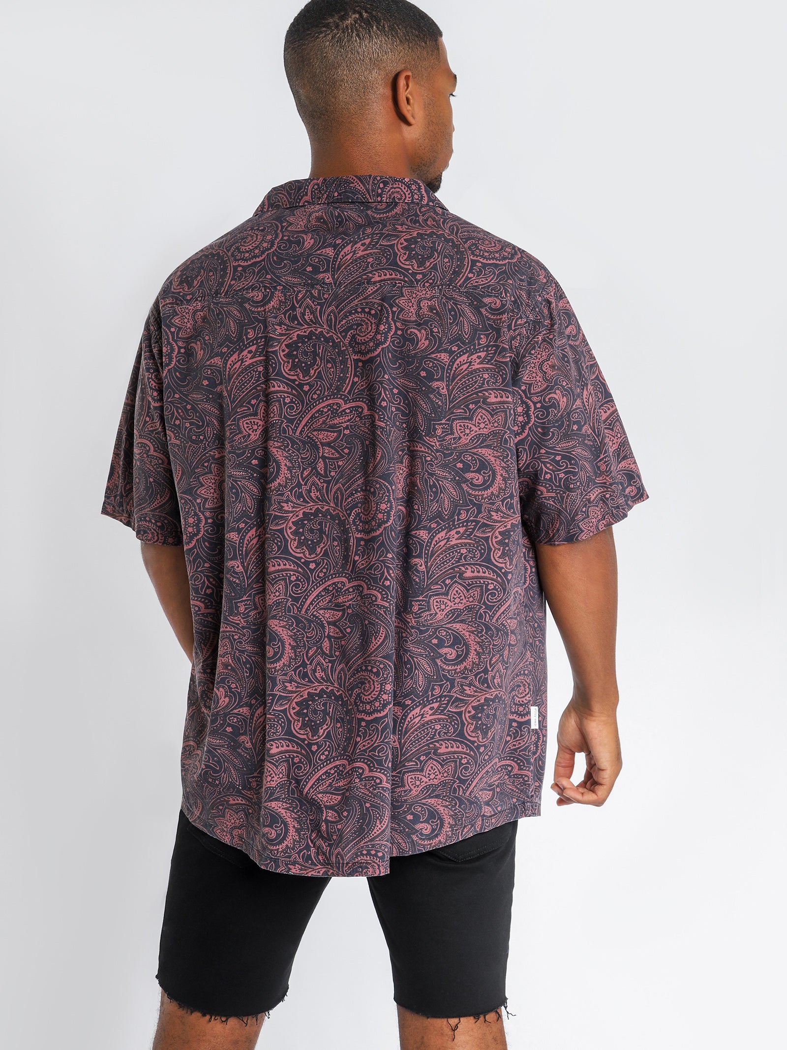 Burke Paisley Rayon Short Sleeve Shirt