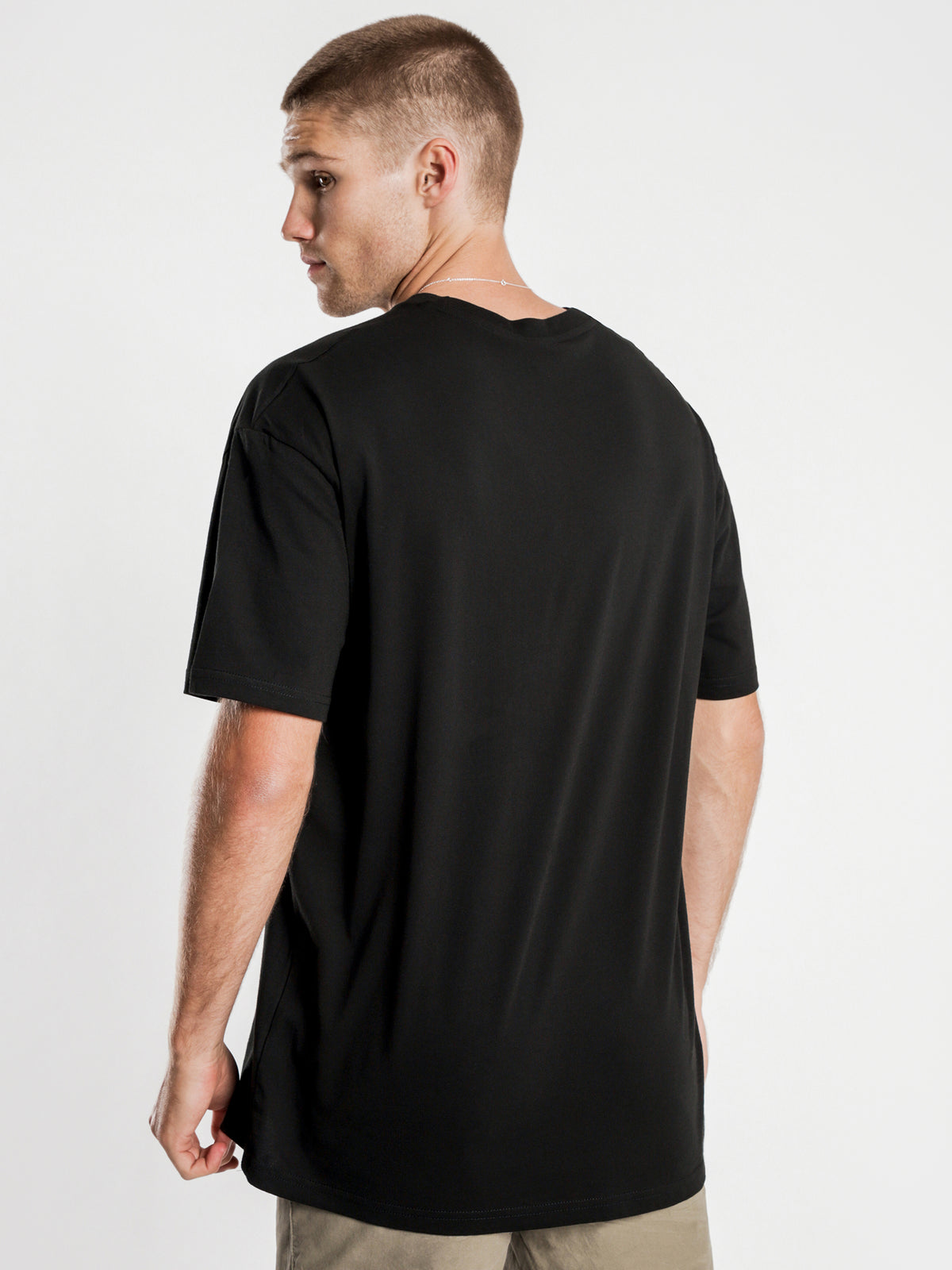 Stock International Short Sleeve T-Shirt in Black