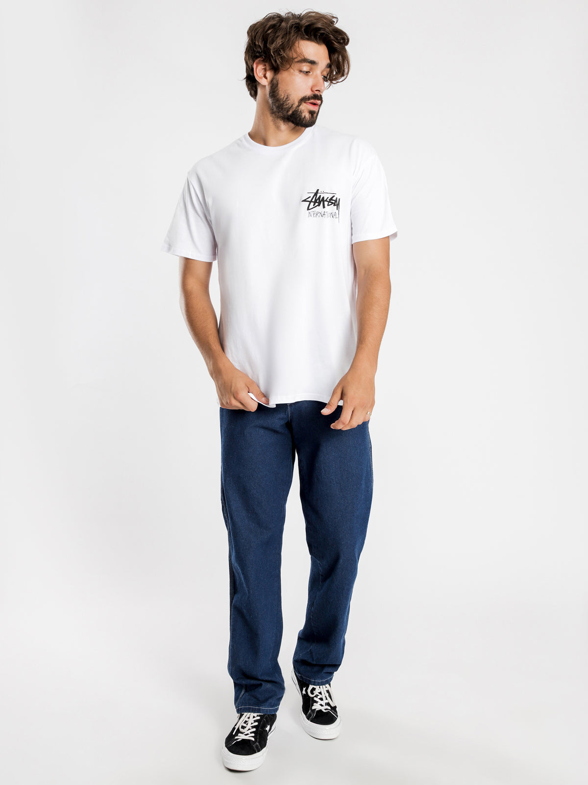 Stock International Short Sleeve T-Shirt in White