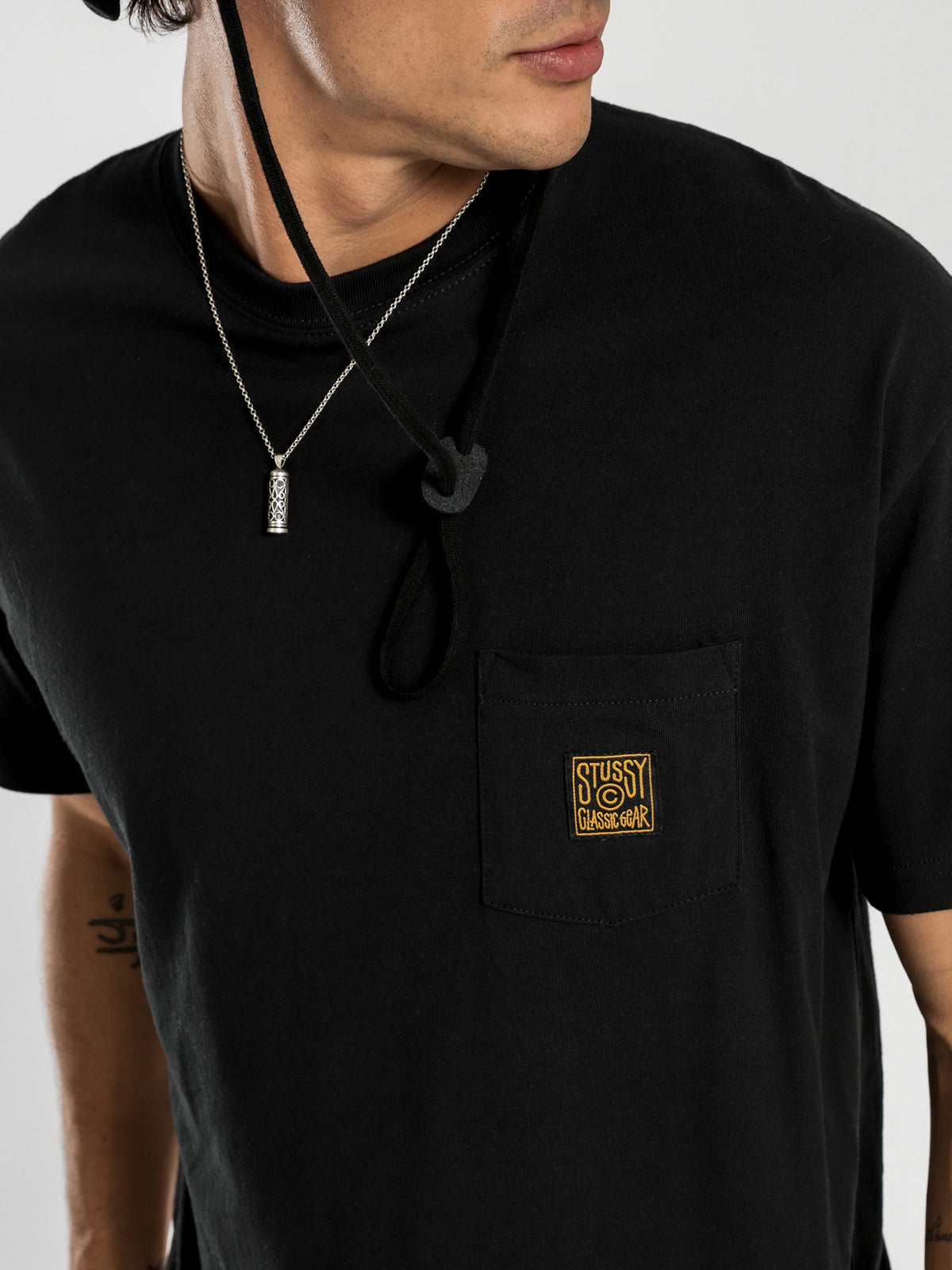 Stussy Classic Workwear Pocket Short Sleeve T-Shirt | Black