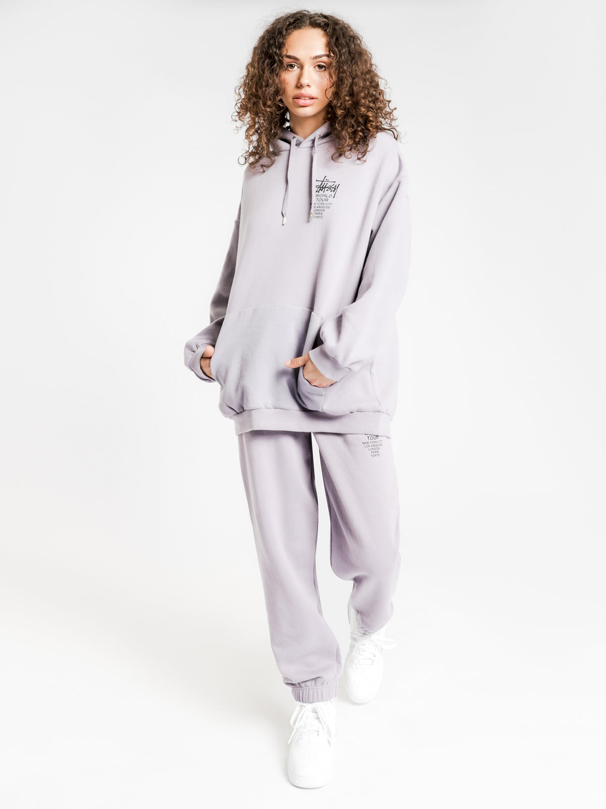 Cities Oversized Hoodie in Lilac