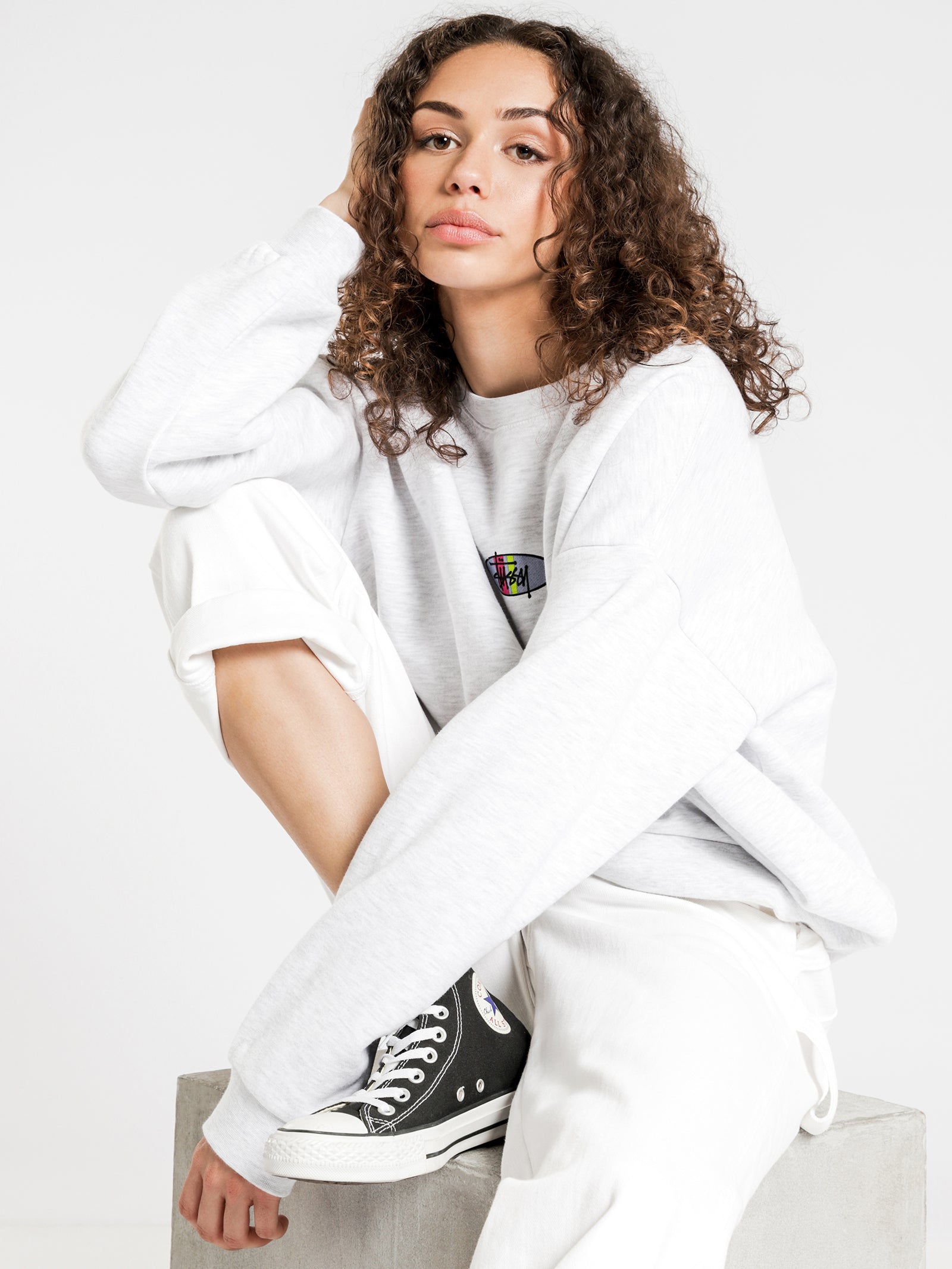 Graffiti Stripe Crew Jumper