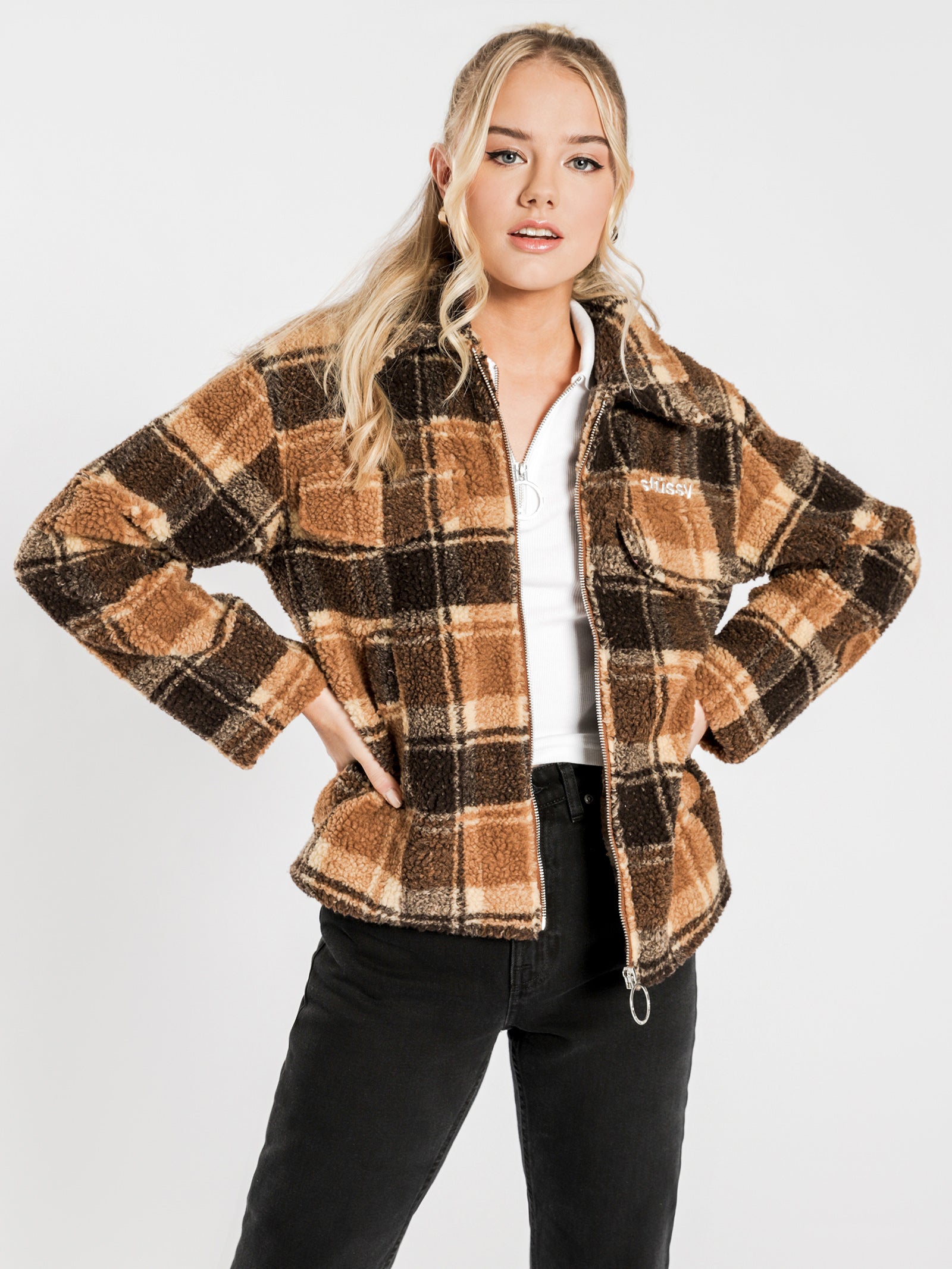 Linfield Zip Up Sherpa Jacket