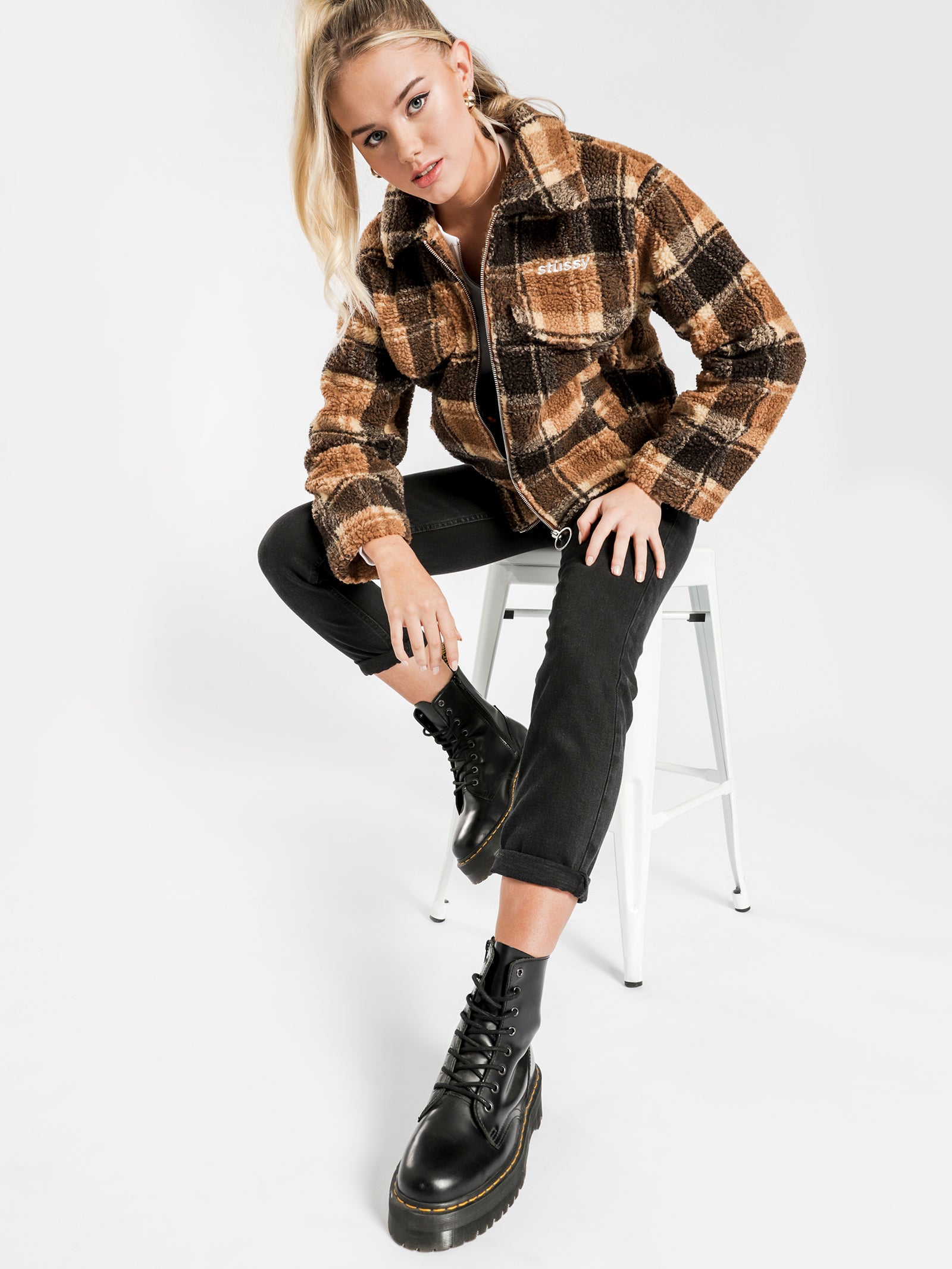 Linfield Zip Up Sherpa Jacket