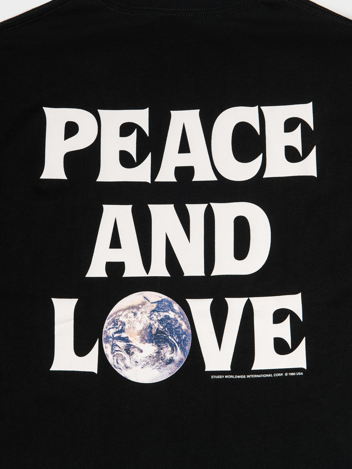 Peace &amp; Love Relaxed T-Shirt in Black