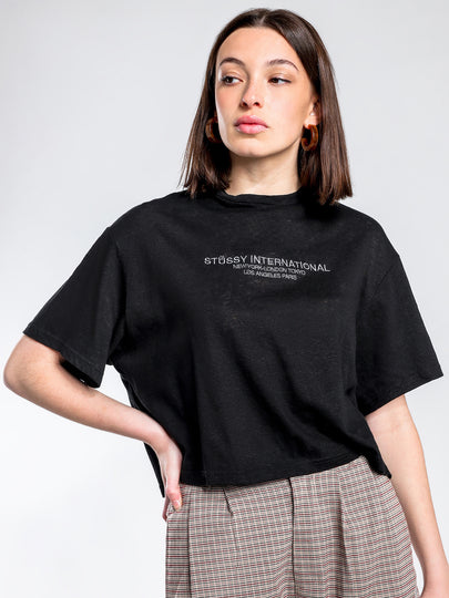 Texty Boxy Linen T-Shirt