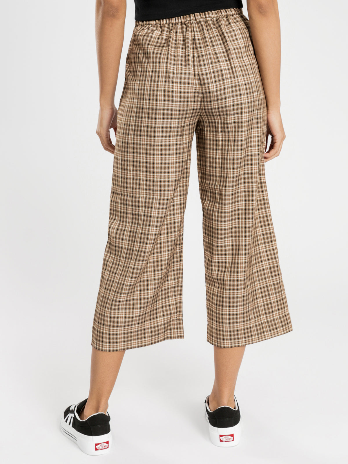 Darby Check Pants in Tan