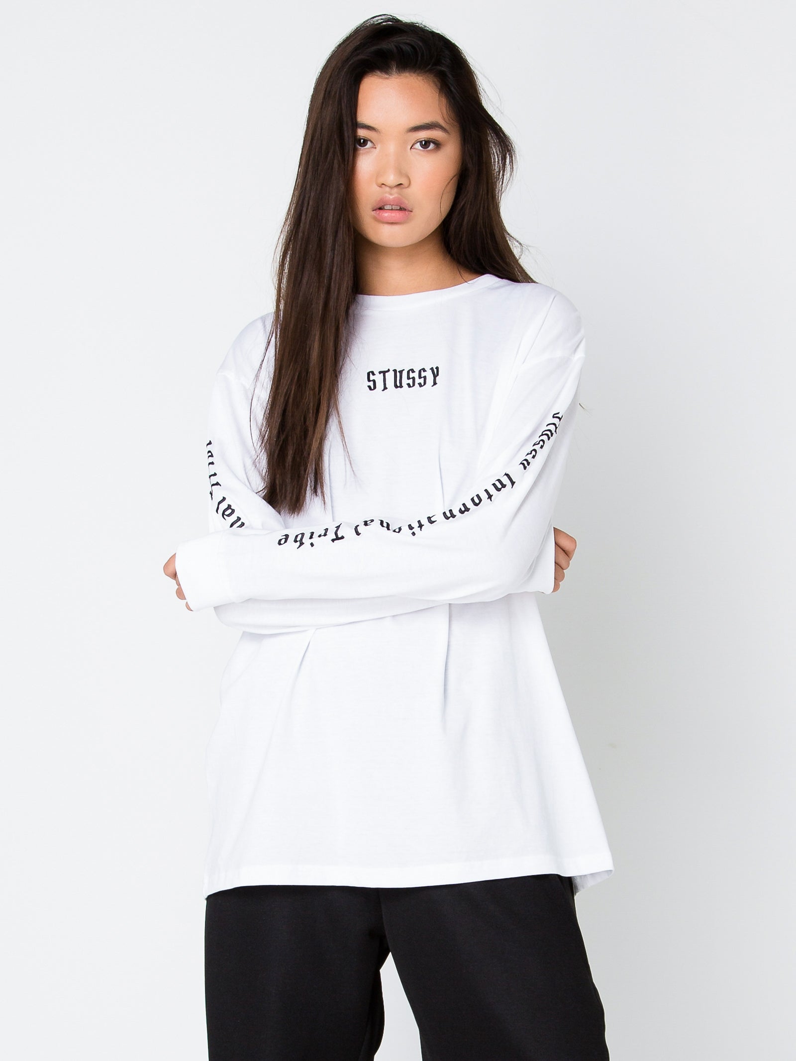 Black Letter Fade Long Sleeve T-Shirt