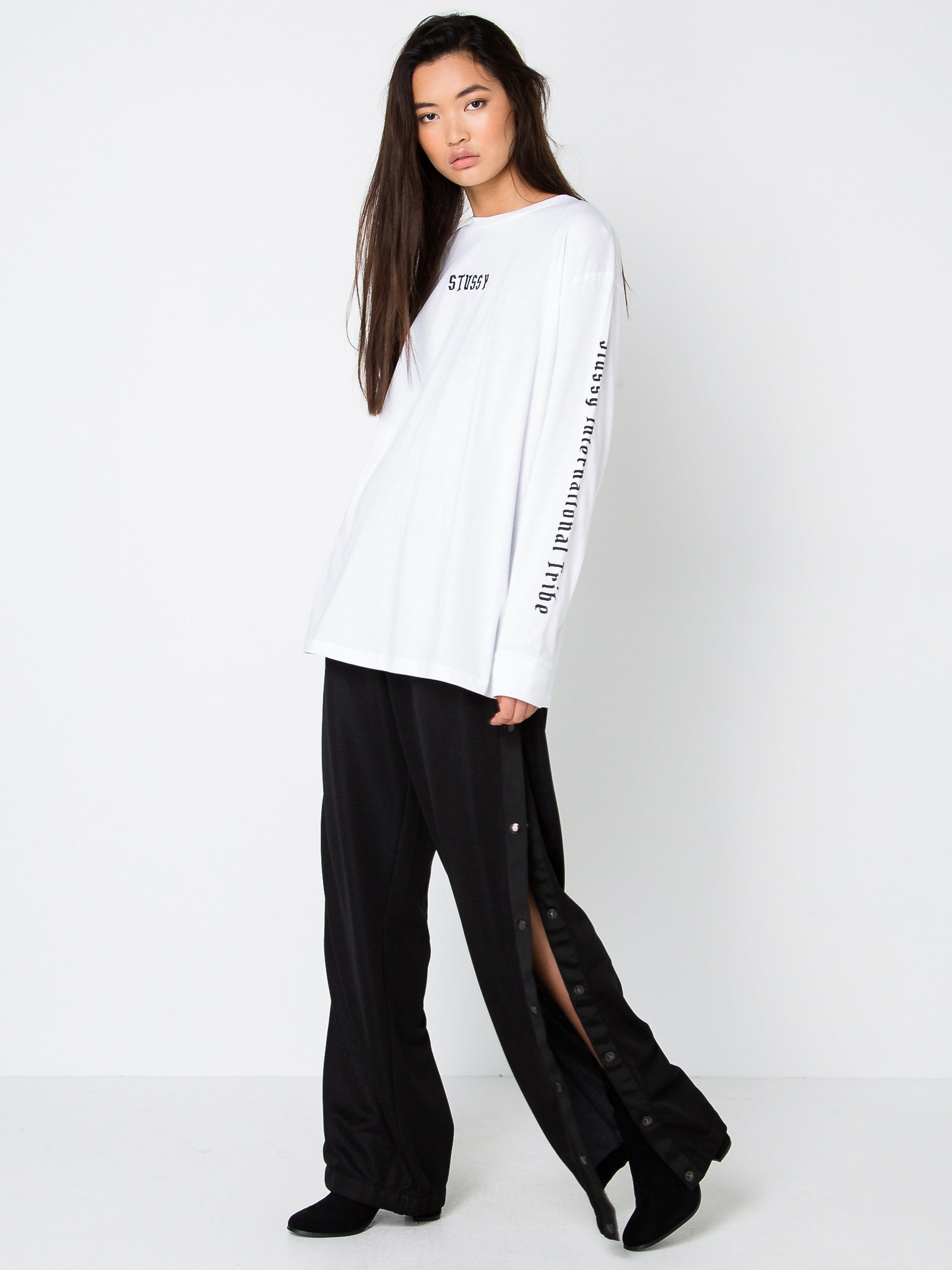 Black Letter Fade Long Sleeve T-Shirt