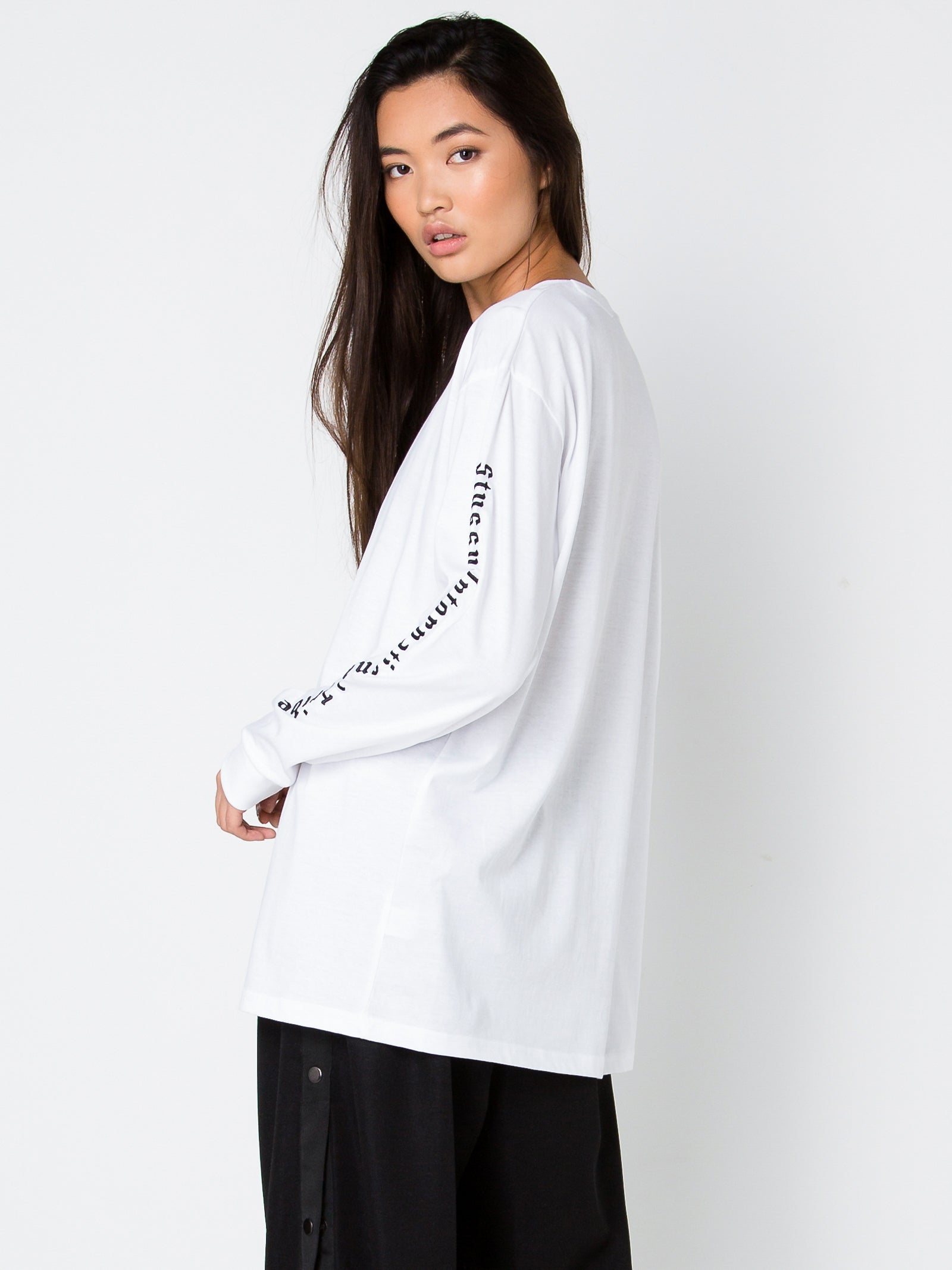 Black Letter Fade Long Sleeve T-Shirt