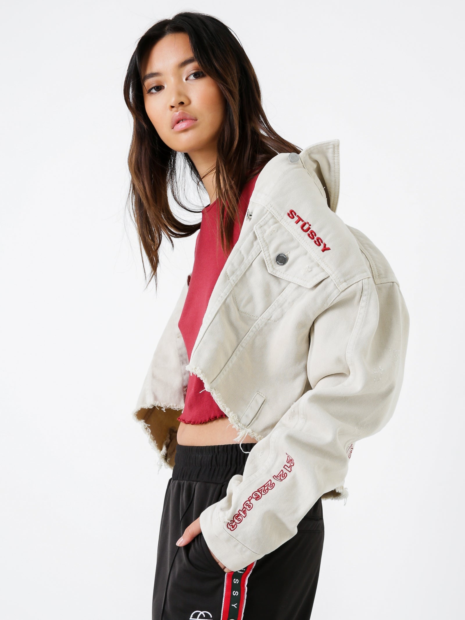 Keyline Stack Crop Denim Jacket