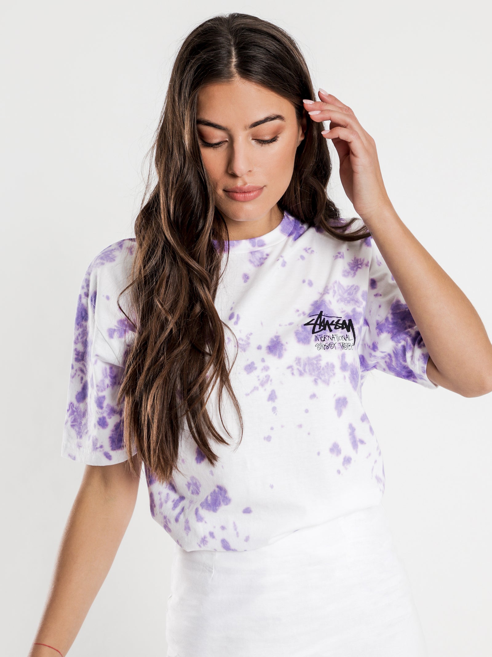 Stock Tie Dye Boyfriend T-Shirt