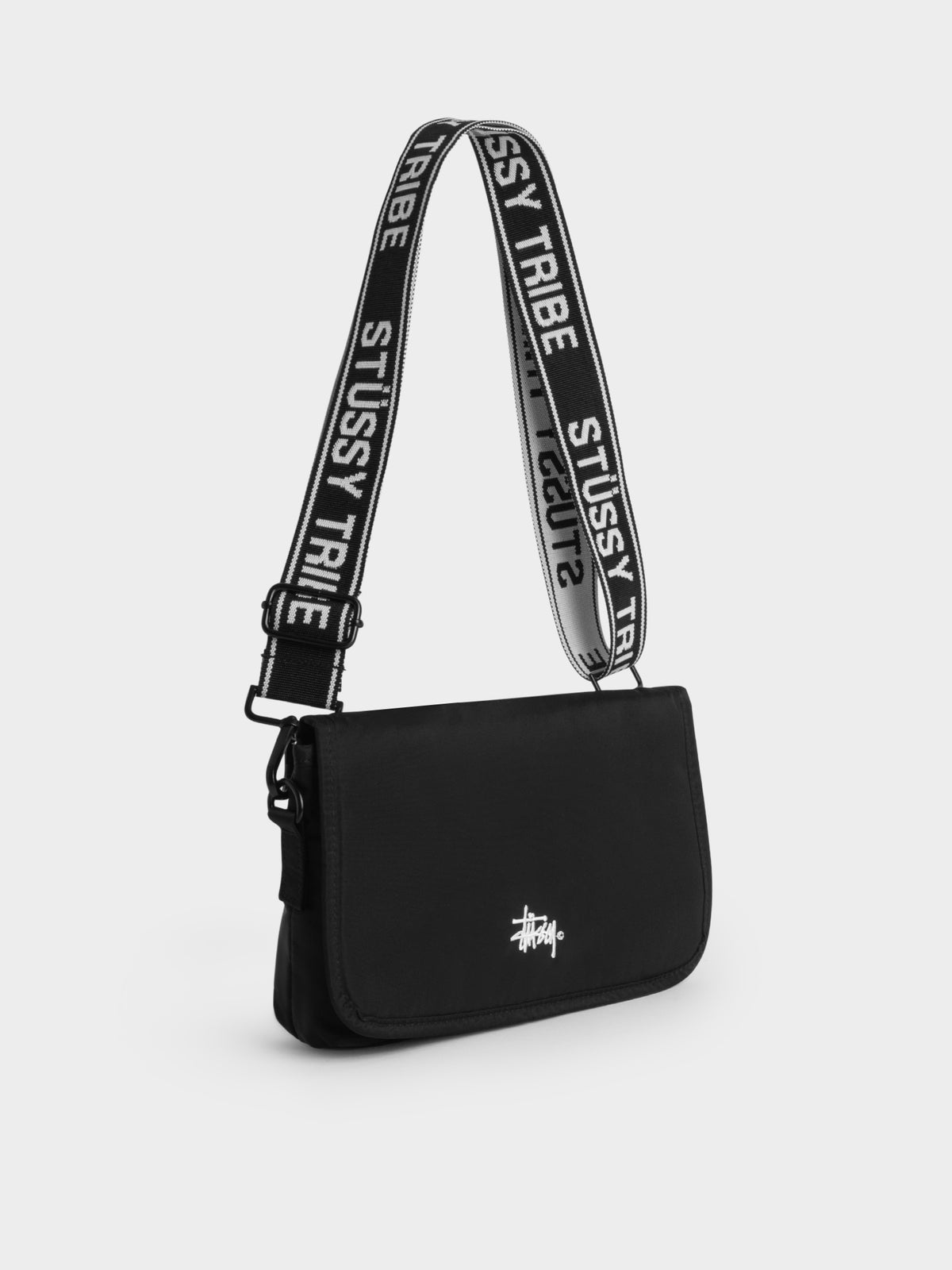 Stussy Logo Shoulder Bag | Black