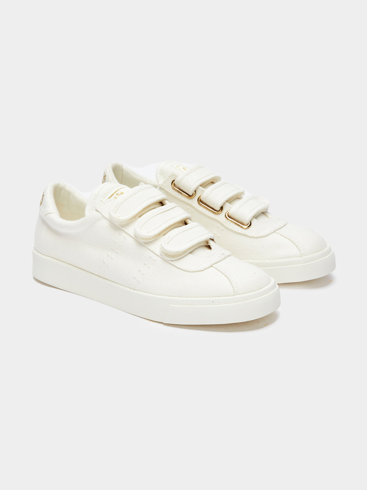 Superga Unisex 2843 Club S 3-Strap Sneakers | AJO White Avorio-Gold-White Av