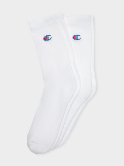 2 Pairs of Logo Crew Socks