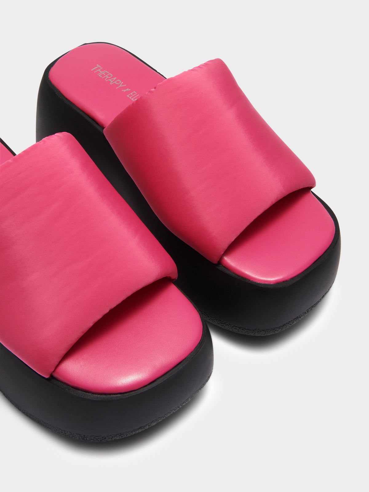 Womens Ella May Ding Syd Platform Mule Sandals in Pink