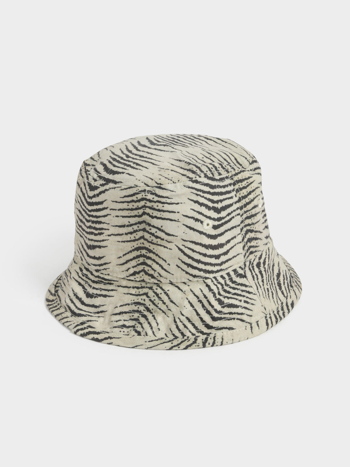Zebra Lounge Bucket Hat in Thrift White