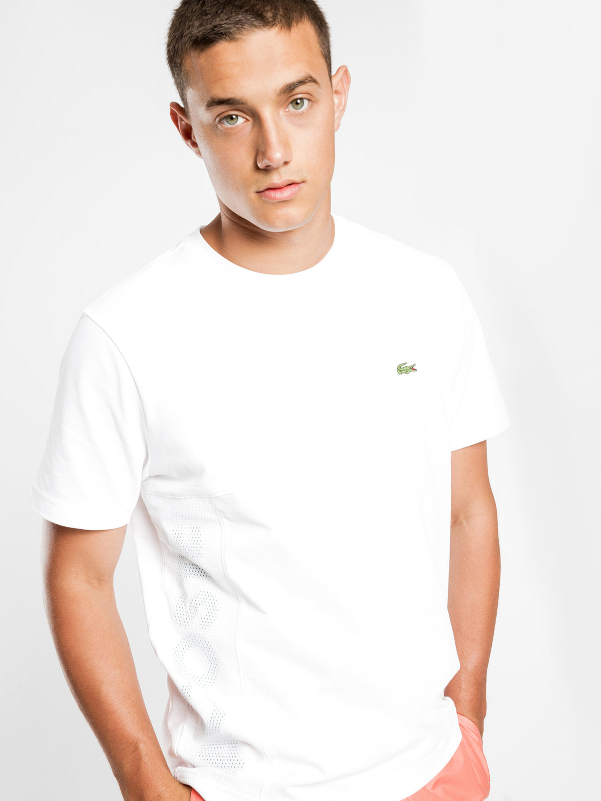 Lacoste Side Type T-Shirt in White