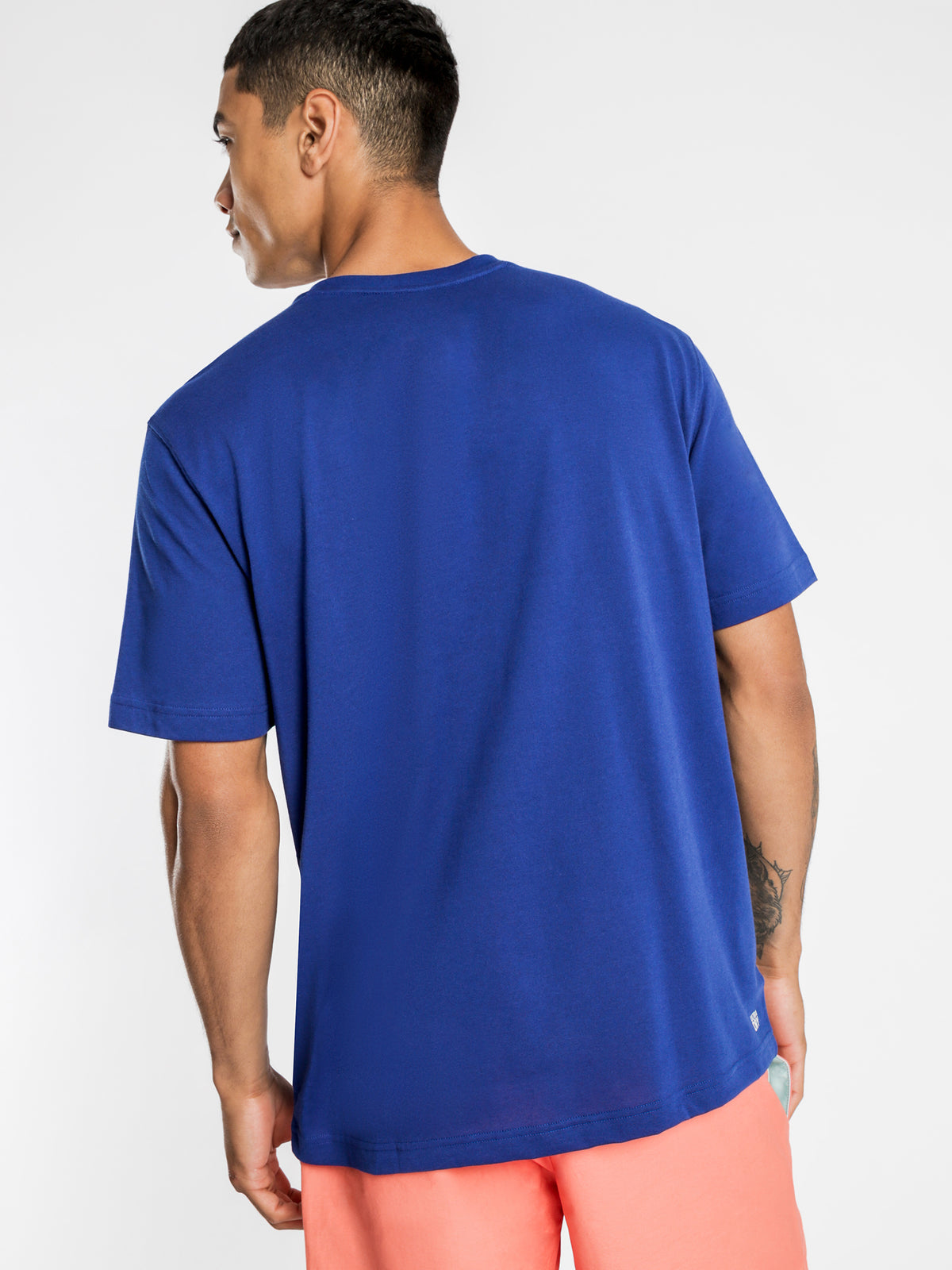 Basic Crew Neck T-Shirt in Cobalt Blue