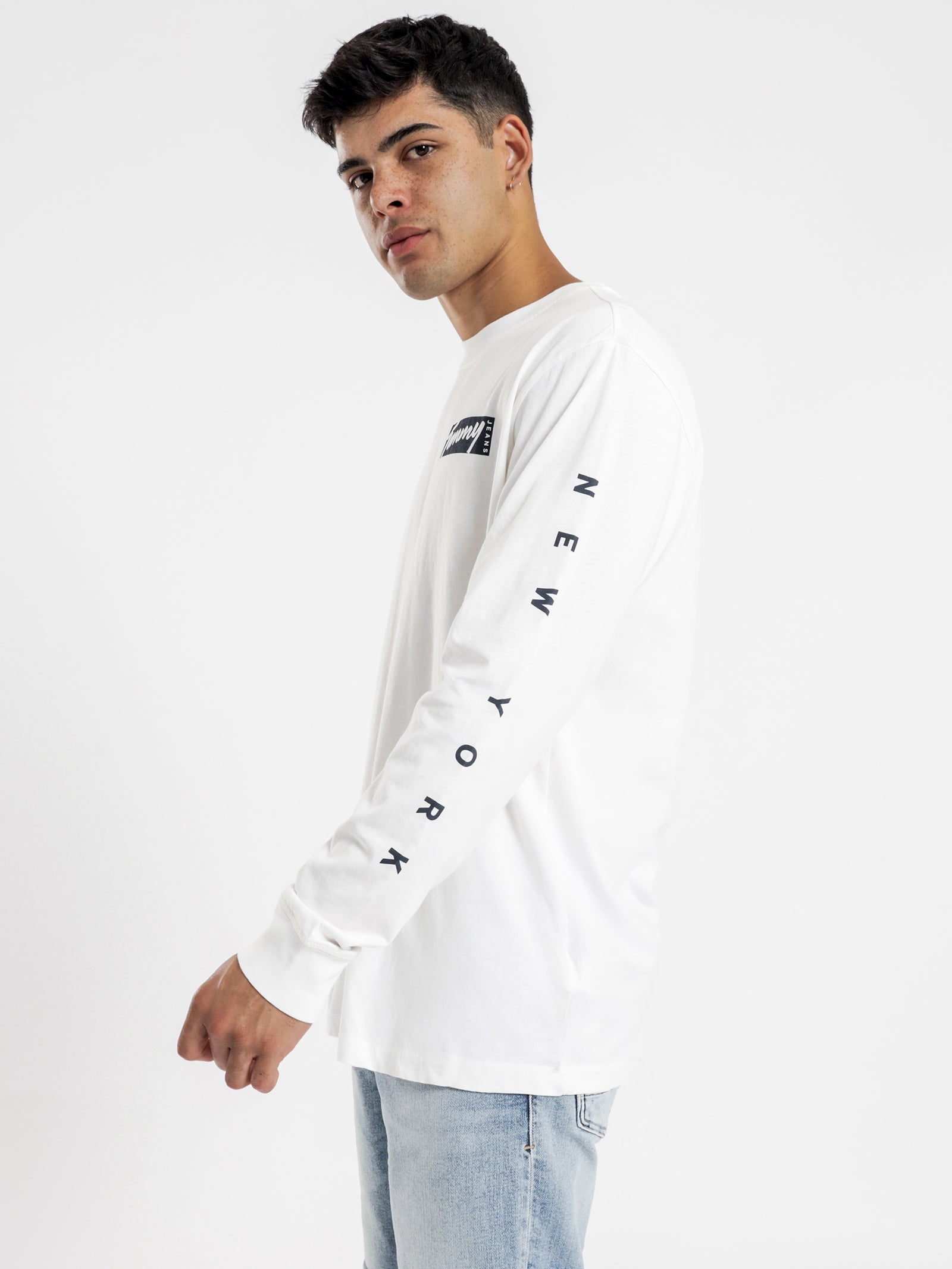 Long Sleeve Script Box T-Shirt