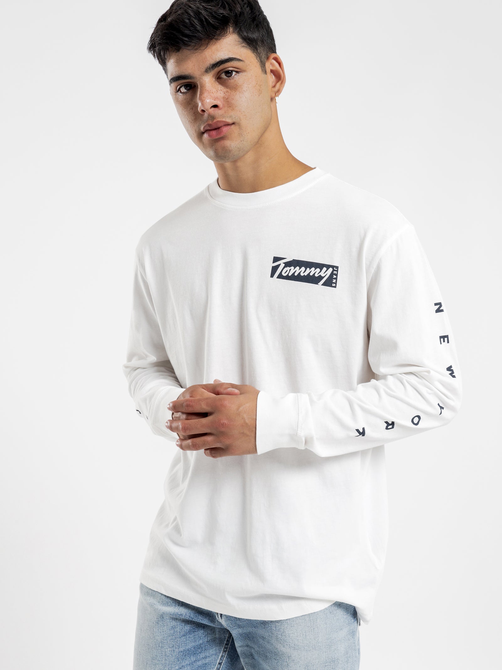 Long Sleeve Script Box T-Shirt